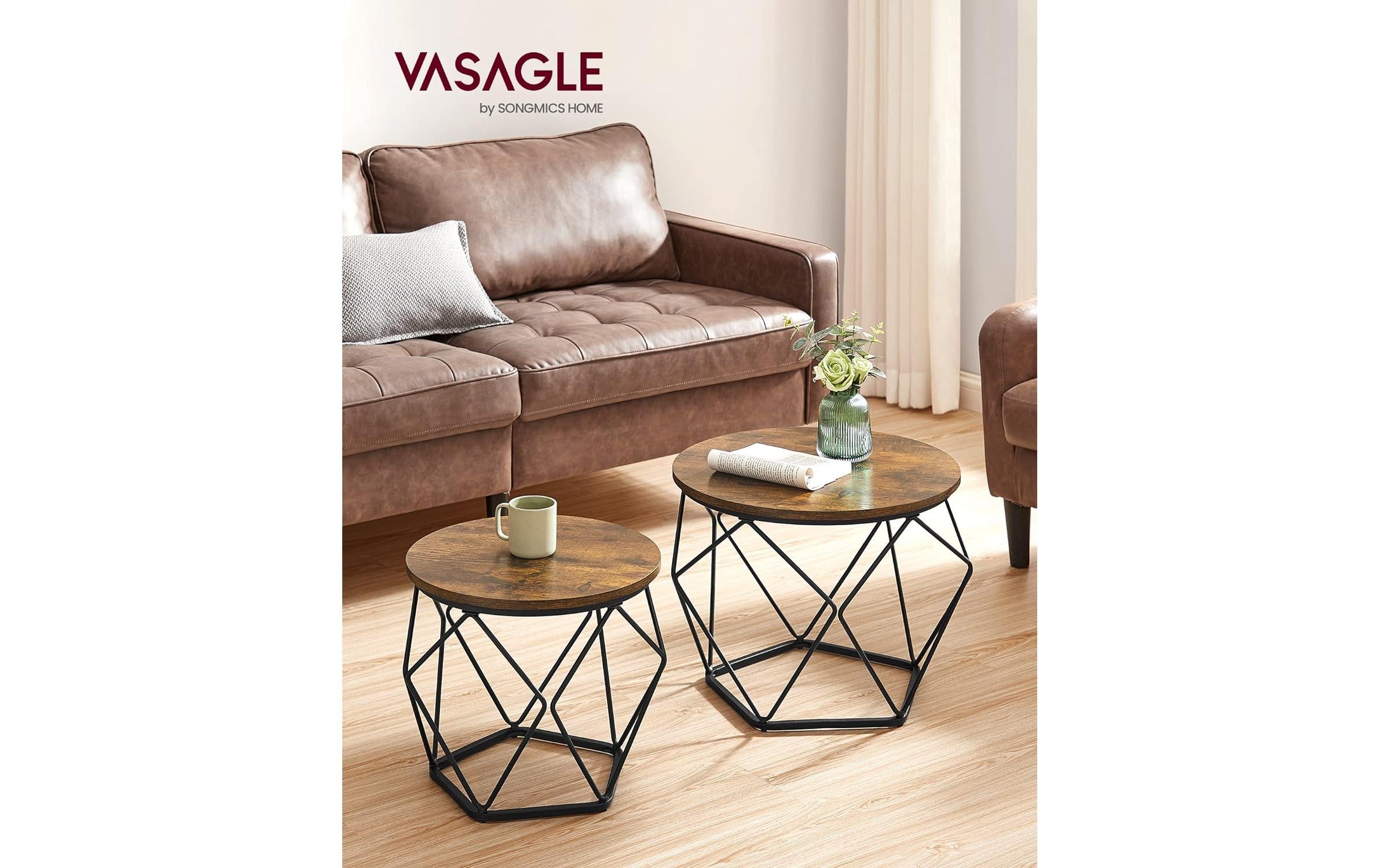 VASAGLE Couchtisch »2 Stück 60 x 40 cm/50 cm«