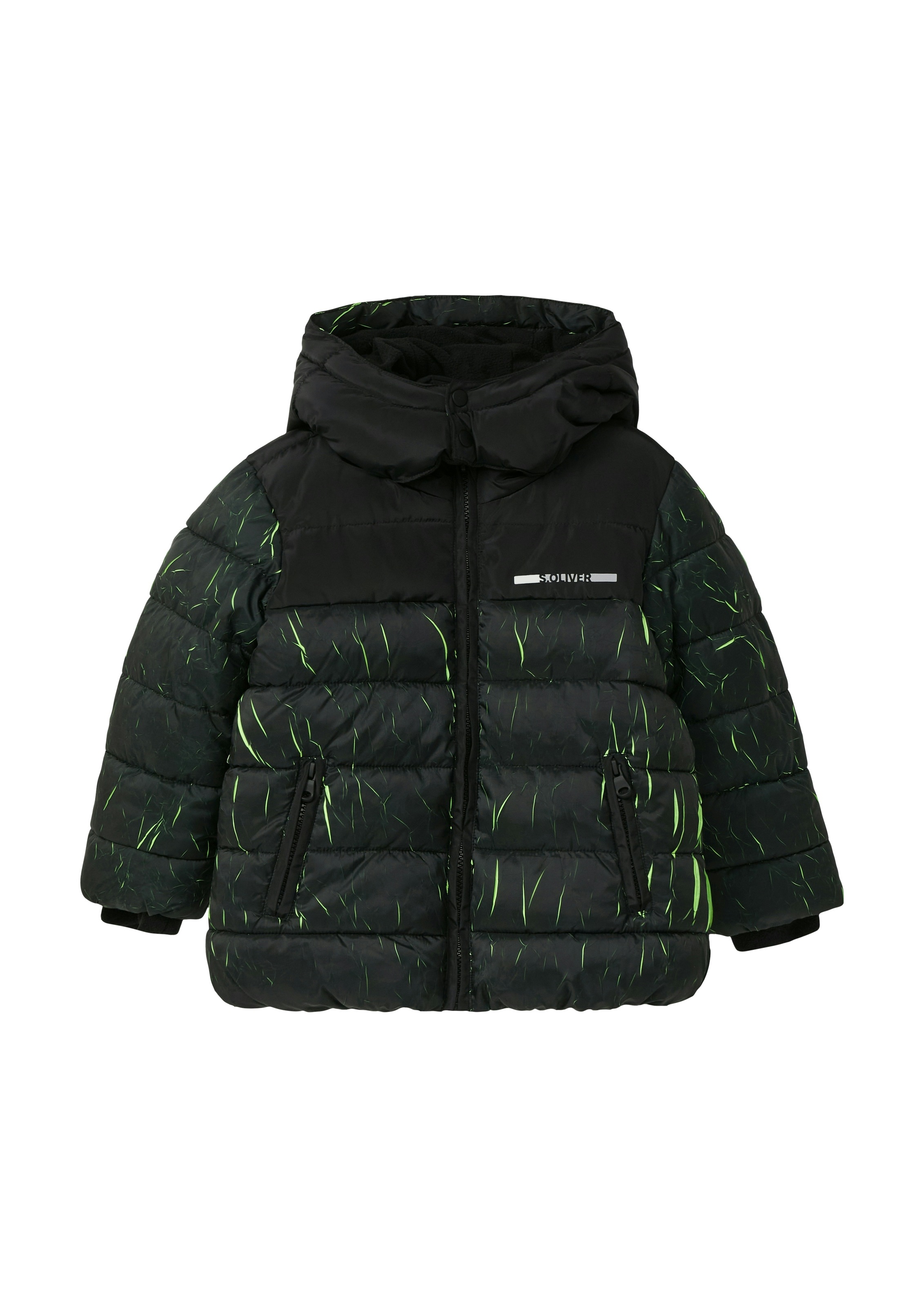 Image of s.Oliver Junior Steppjacke mit Kapuze mit Logo Print