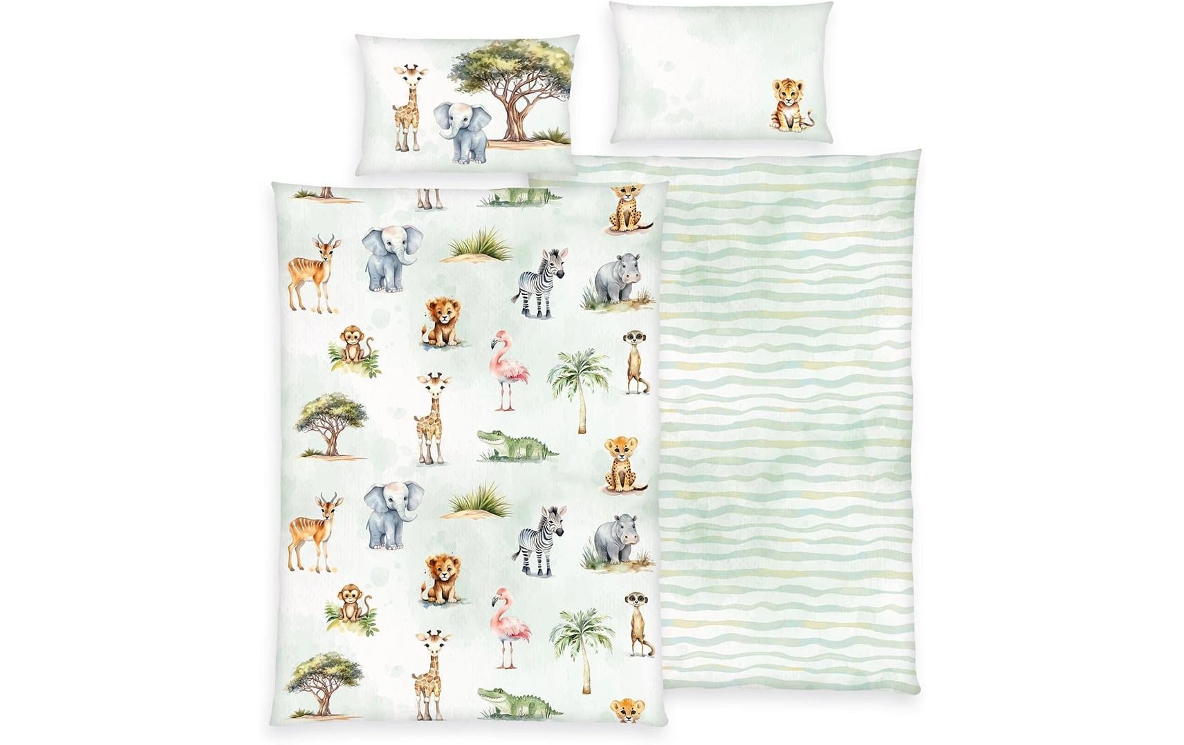 Image of Herding Kinderbettwäsche "Safari, 40/60+100/135 cm"