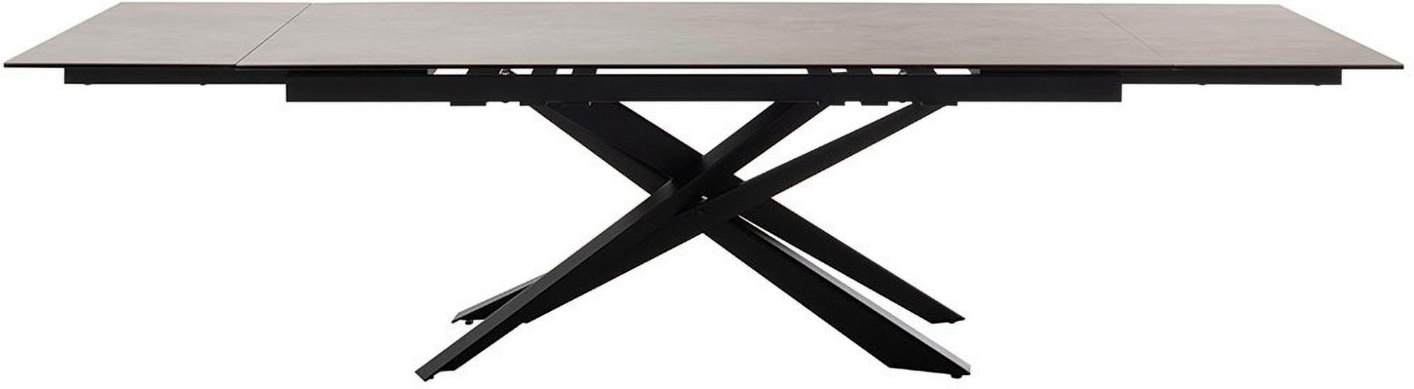 MCA furniture Table de salle à manger »TESERO Auszugtisch 200-300 cm« Einzelstück,  Keramik,Metall,Marmor-Optik,ausziehbar,belastbar 100kg,10-12 Pers.