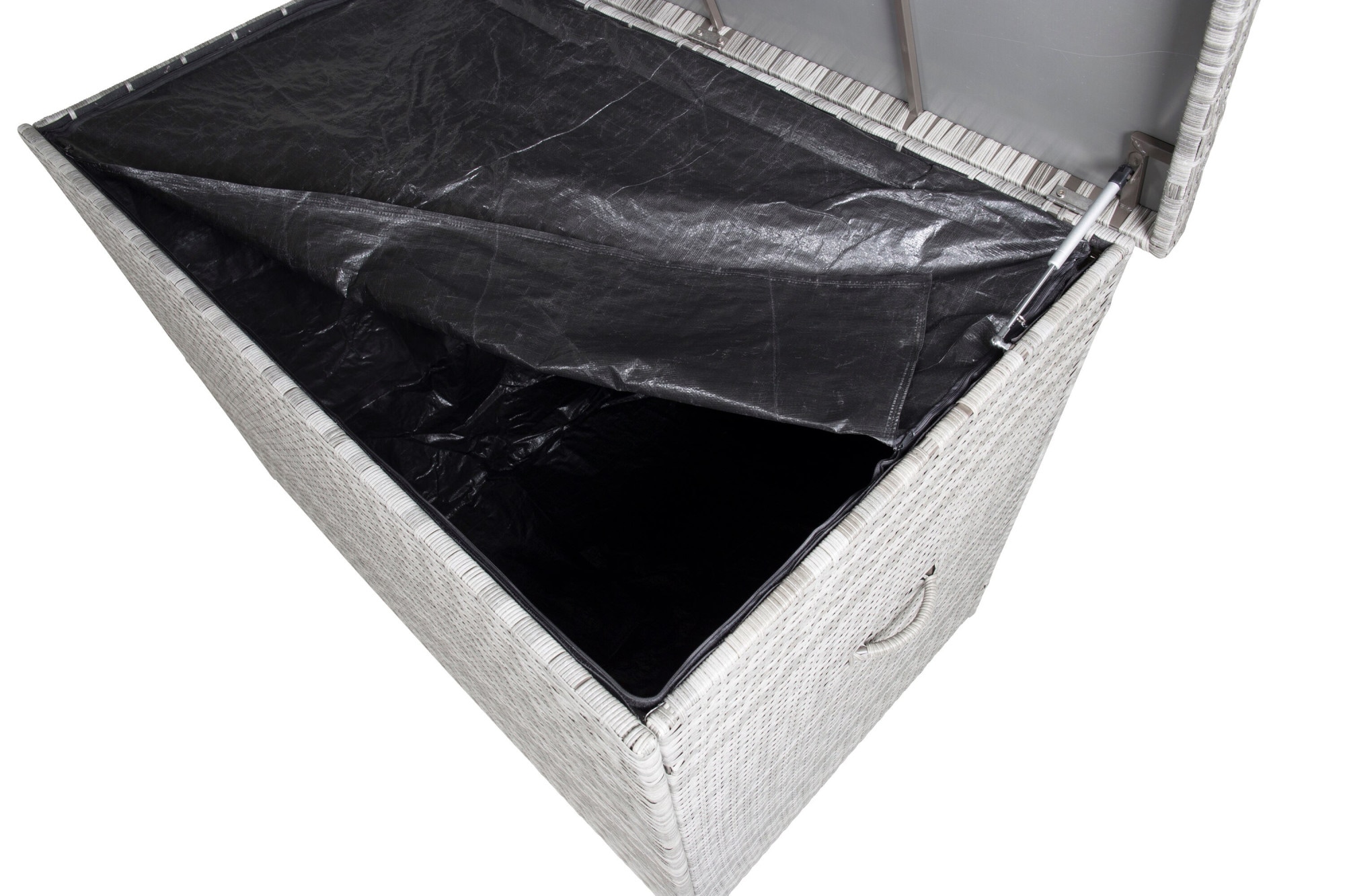 Venture Home Coffre »geräumige Kissenbox 150 × 90 × 100 cm aus Korbgeflecht« Aufbewahrungsbox, UV-beständig, wetterfest, Stahlrahmen, geräumig
