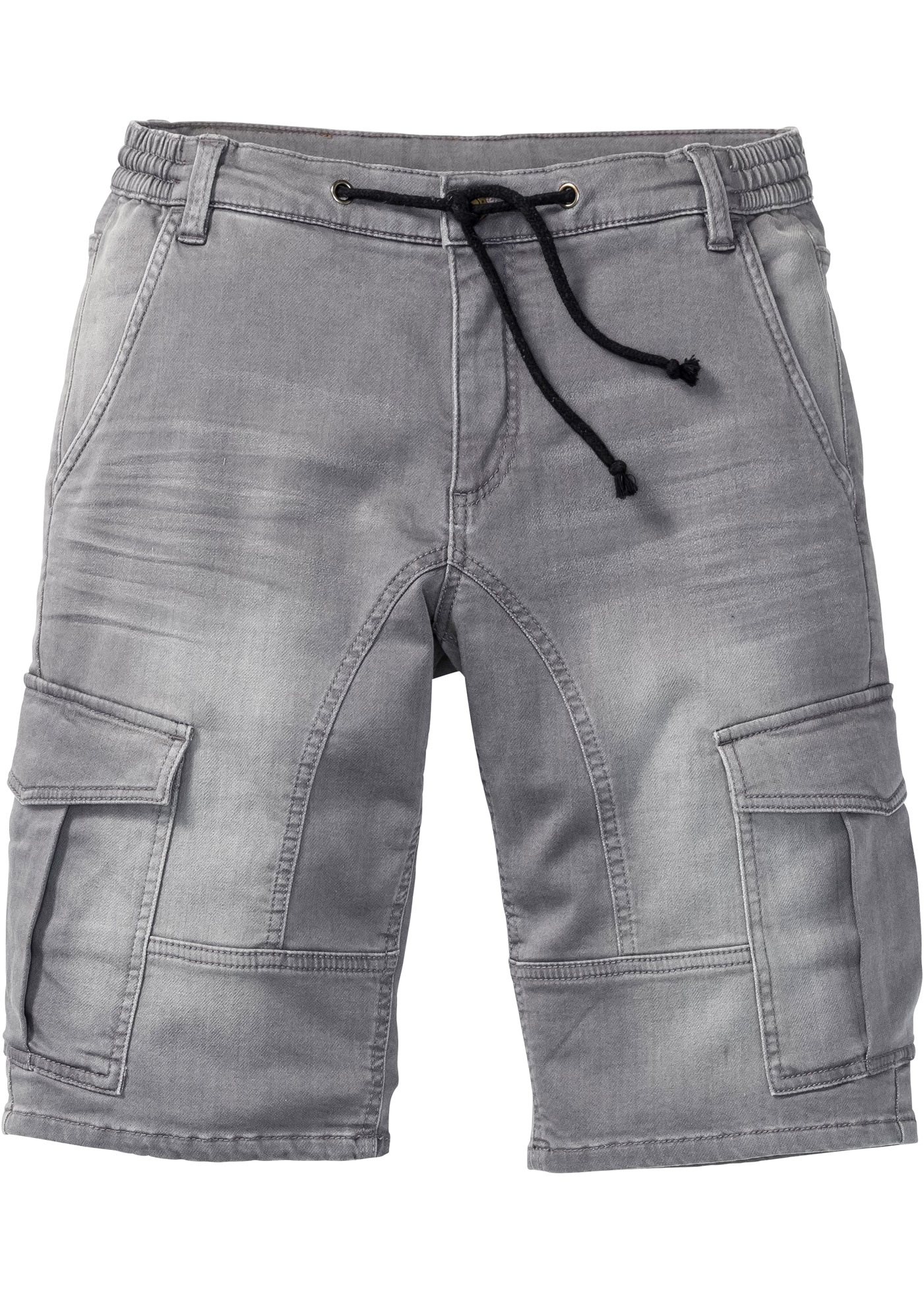 bonprix Bermudas  aus Baumwolle und Polyester, mit Used-Effekt, regular fit