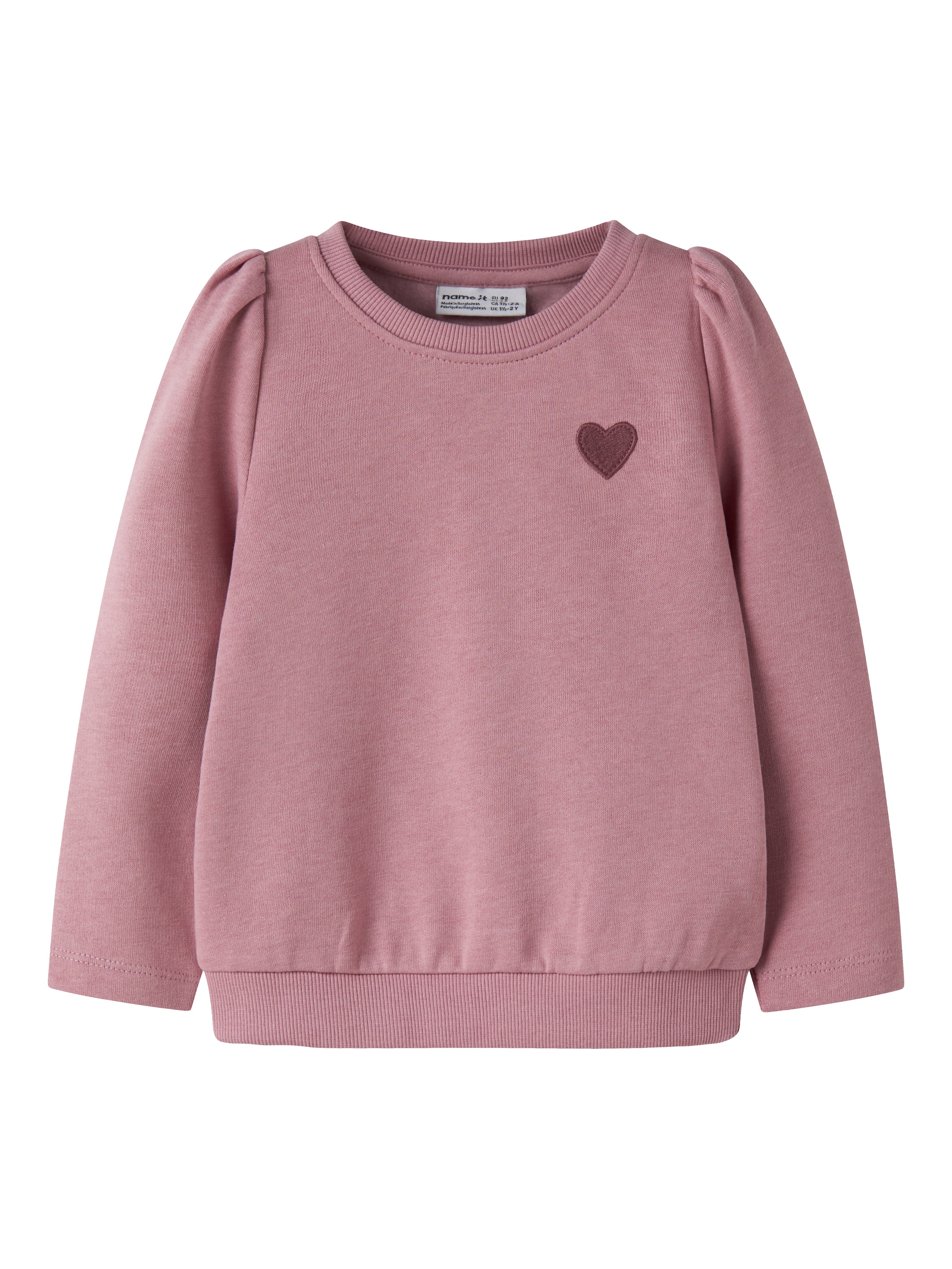 Image of Name It Sweatshirt "NMFVIMA LS NREG SWEAT BRU", Baumwollmischung, regular fit