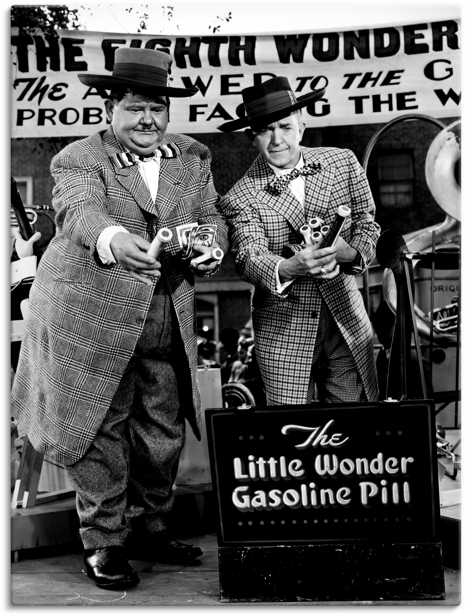 Image of Artland Leinwandbild "Dick und Doof und die Wunderpille, 1943" Stars 1 Stk. tlg. auf Holzrahmen gespannt