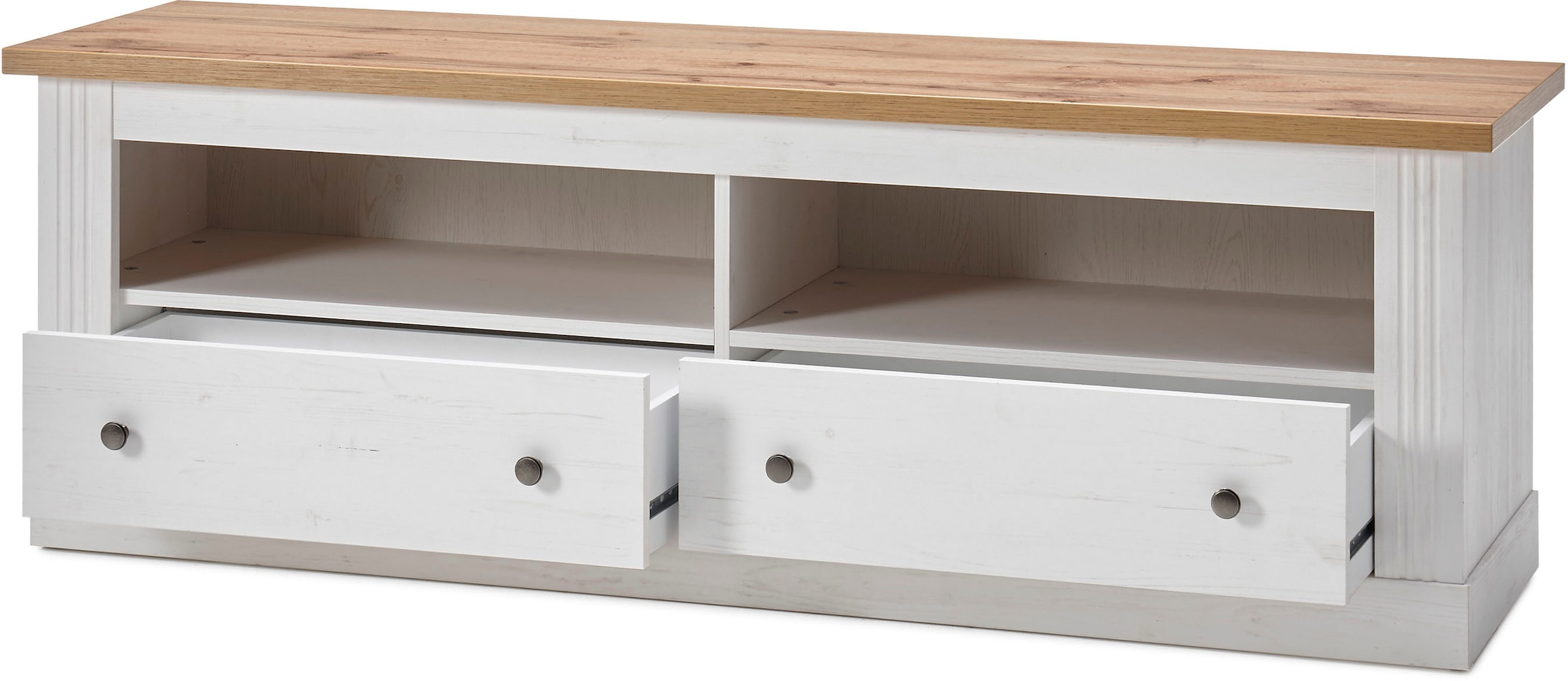 GOODproduct Wohnwand »Westminster BESTSELLER!« Set, Vitrine, Lowboard, Kommode, Wandregal, 4 Stk. tlg.