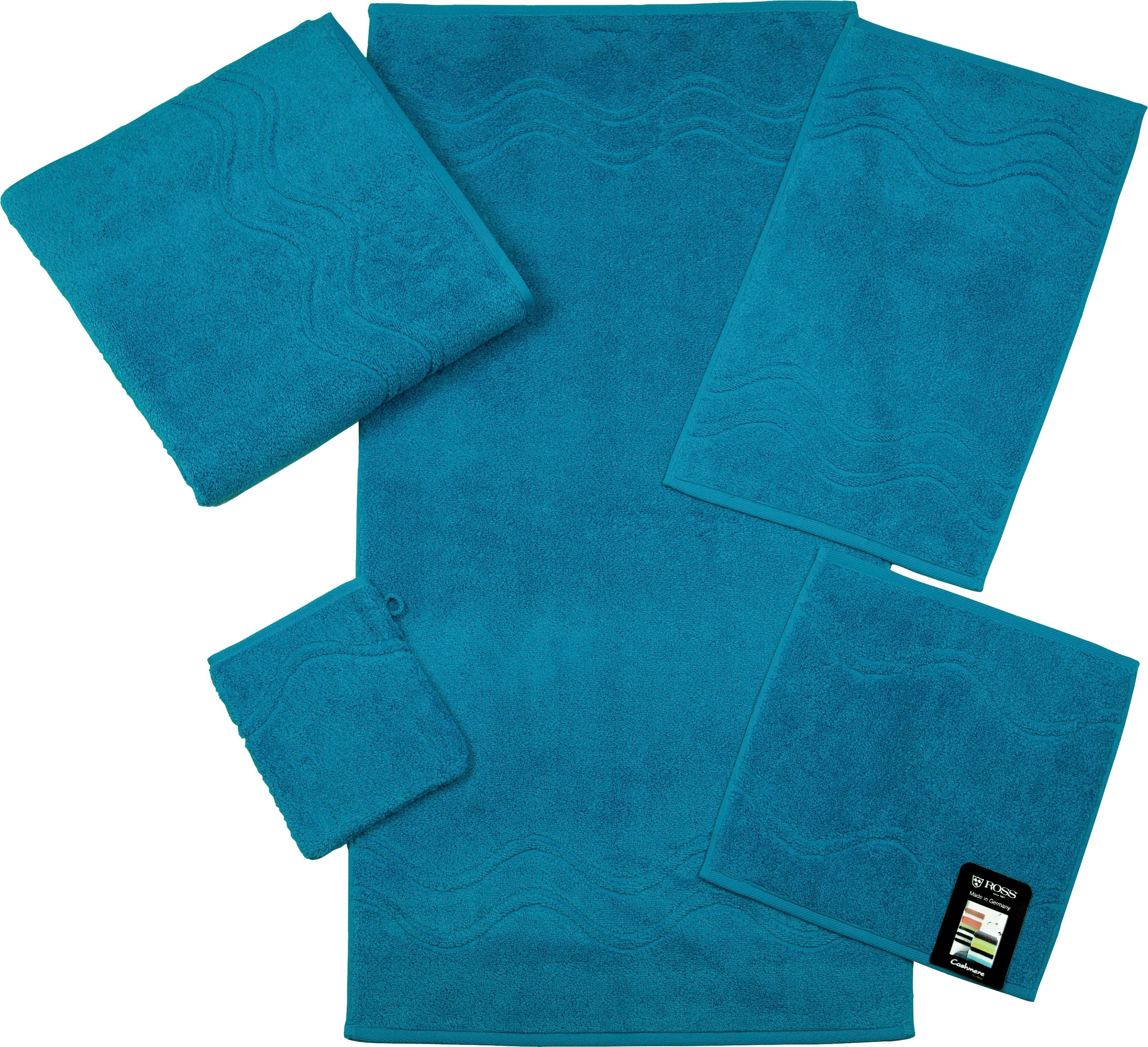 ROSS Handtuch »Cashmere feeling«, (2 St.), mit Wellenbordüre