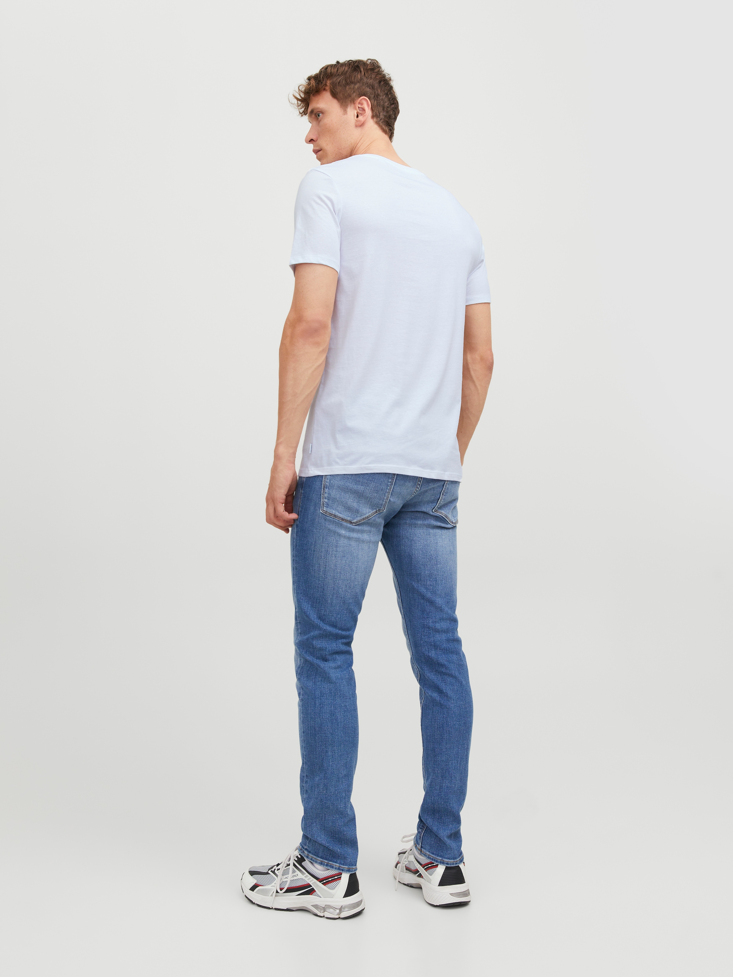 Jack & Jones T-shirt »JACBASIC mit Rippbündchen und angenehmem Tragekomfort« ,  uni, tendance, coupe regular, coton, col rond
