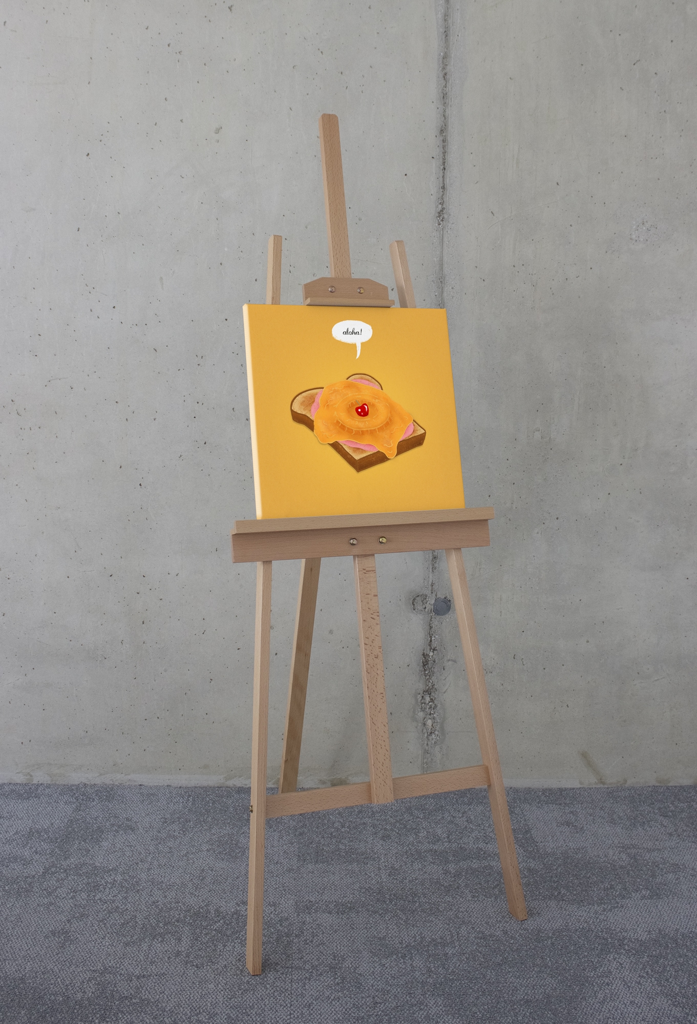 Komar Leinwandbild »Toast Hawaii - Grösse 40 x 40 cm«, Natur, (1 St.), Keilrahmenbild mi Echtholzrahmen