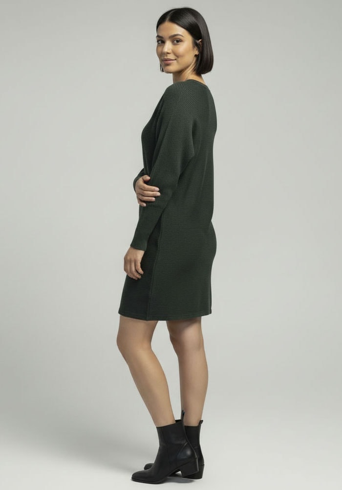 Laura Scott Robe en tricot Sans poches mit Fledermausärmeln und Rippstrick - NEUE KOLLEKTION