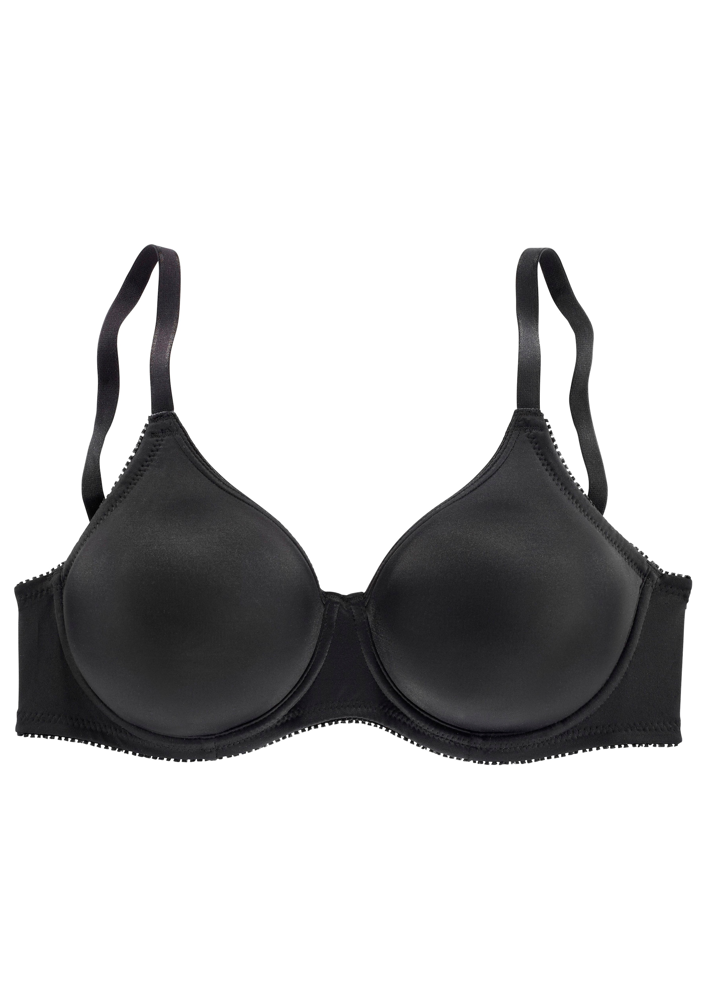 LASCANA T-Shirt-BH "perfect basic" mit Bügel, aus seidiger Microfaser, grosse Grössen, bequemer BH