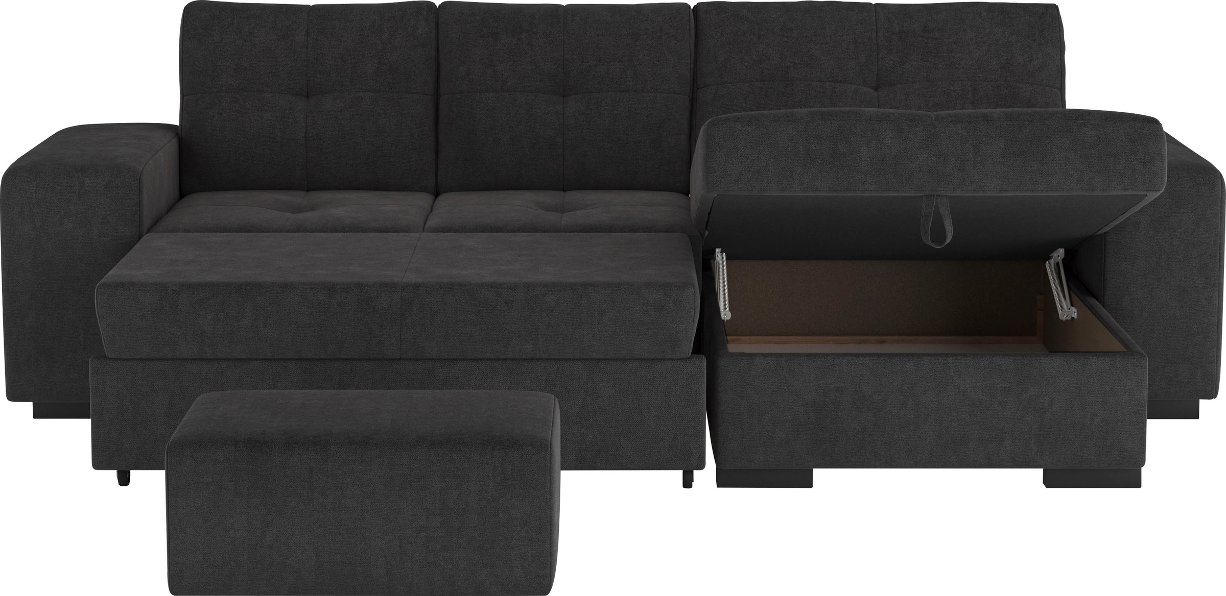 COTTA Ecksofa »Mattina L-Form«, mit Hocker, wahlweise mit Bettfunktion & Bettkasten