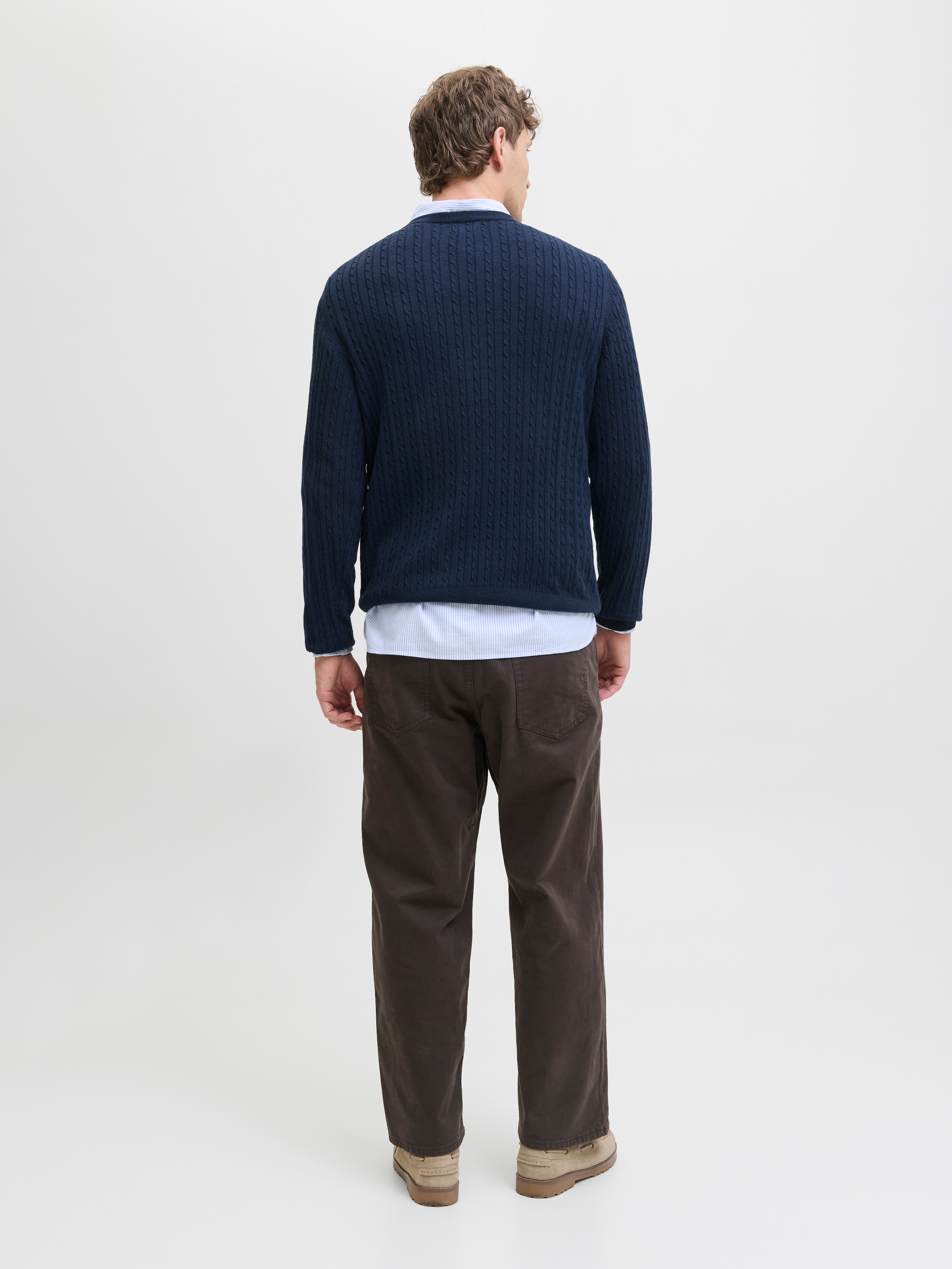 Jack & Jones Strickpullover »JJEEMIL KNIT CABLE CREW NECK NOOS«