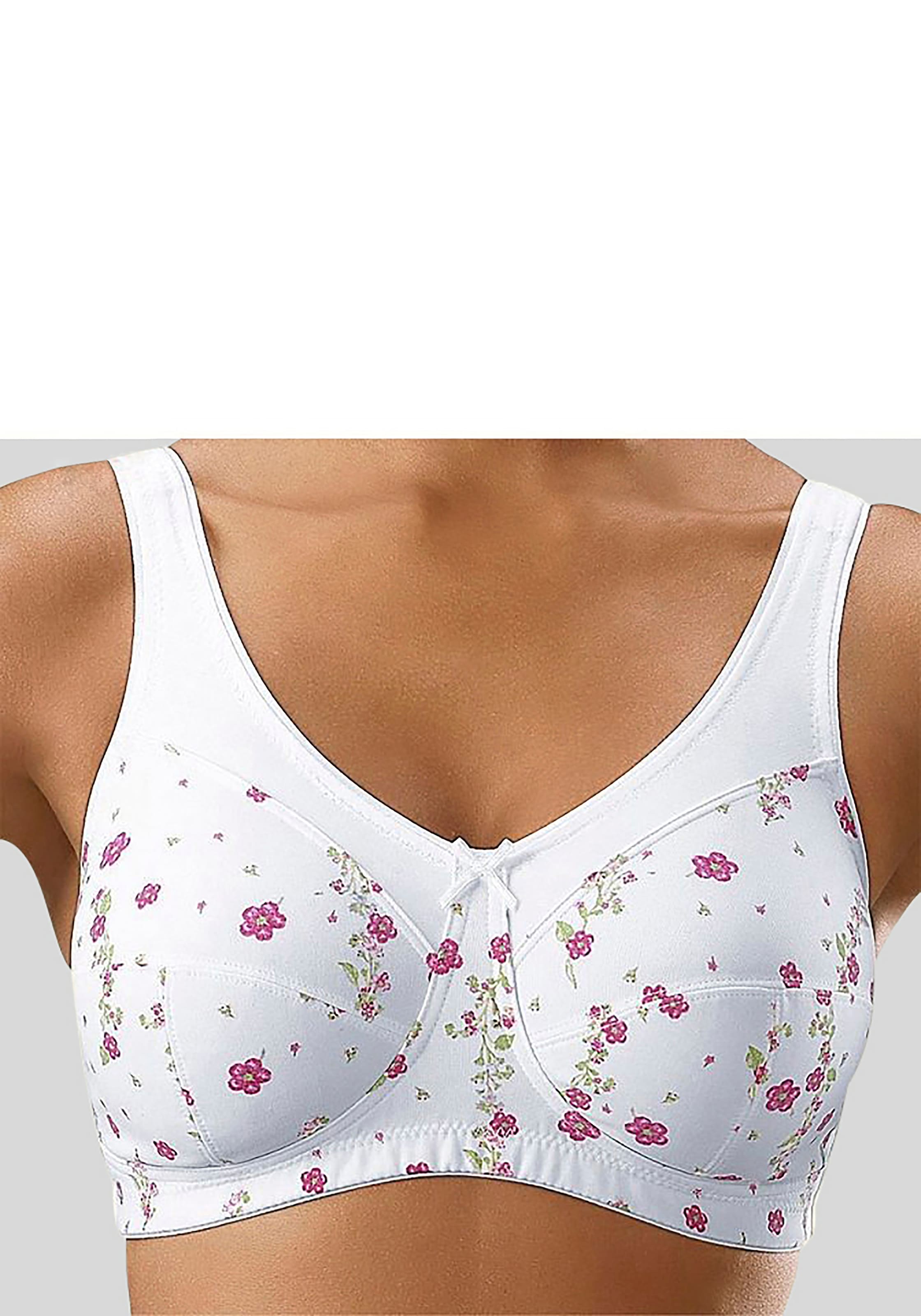 petite fleur Soutien-gorge emboîtant Paquet, 2 Stück,  ohne Bügel, mit breiteren Trägern– ideal für grosse Grössen