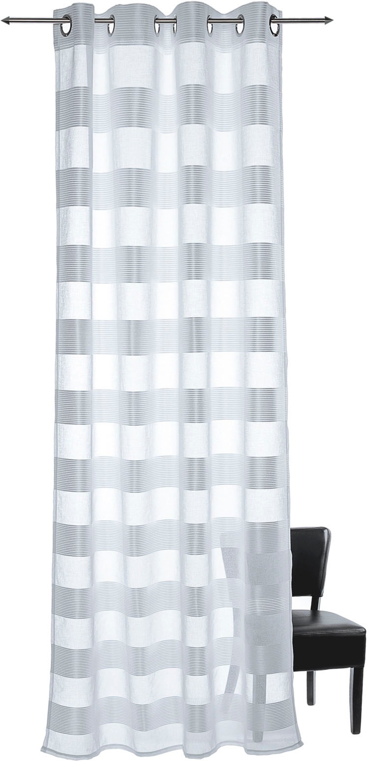 Image of decolife Vorhang "Ella" Ösen 1 Stk. tlg. HxB: 245x135, Ösen-Vorhang mit Querstreifen