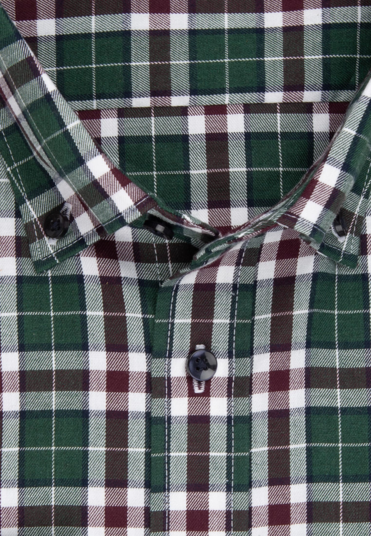 seidensticker Flanellhemd »Regular«, Regular Langarm Button-Down-Kragen Karo