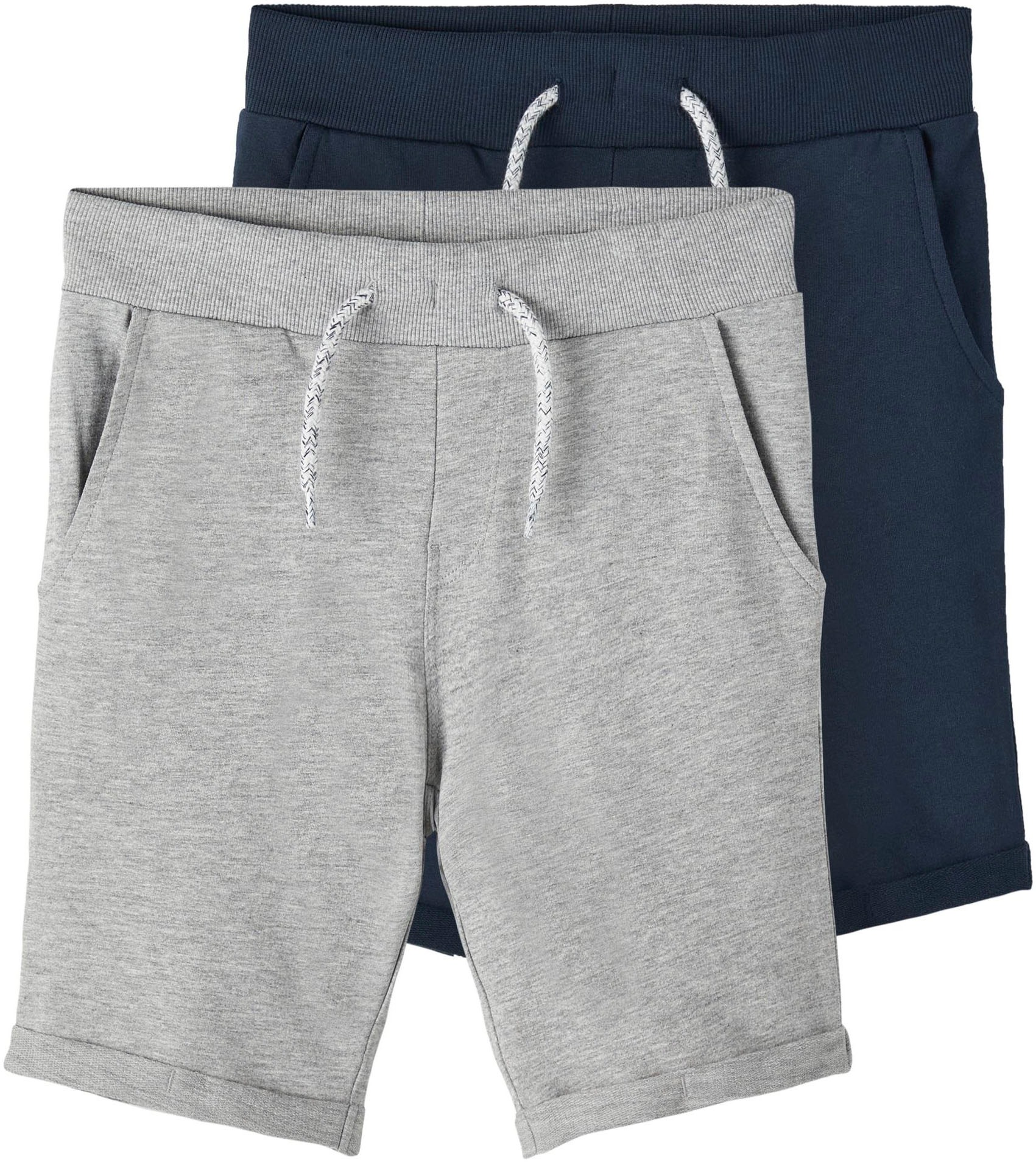 Image of Name It Sweatshorts "NKMVERMO 2P LONG SWE SHORTS UNB F NOOS" Baumwolle