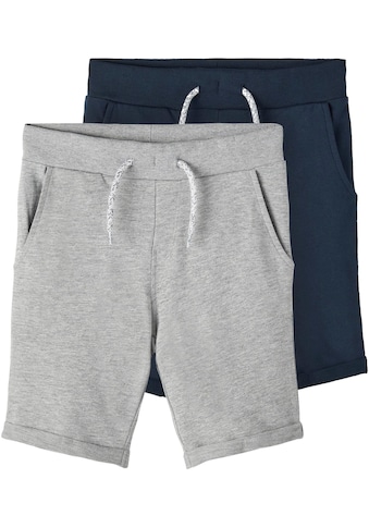 Sweatshorts »NKMVERMO 2P LONG SWE SHORTS UNB F NOOS«, (Packung, 2 tlg.)