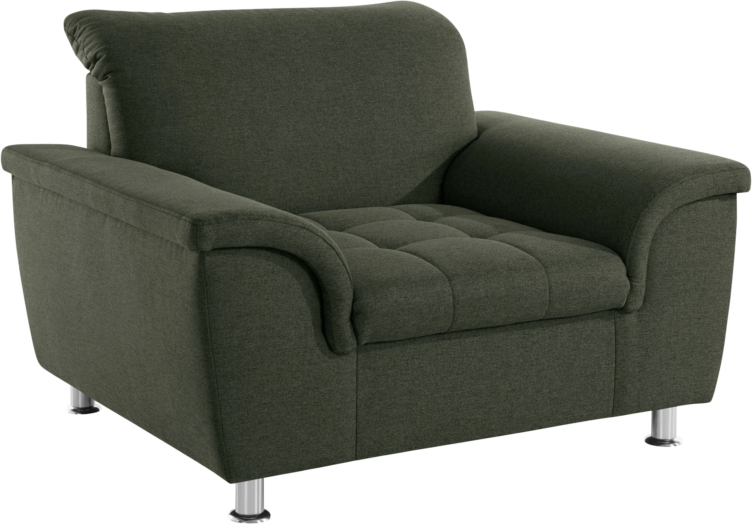 DOMO collection Sessel »FRANZI zeitlos und elegant, moderne Sitzheftung« wahlweise mit Kopfteilverstellung