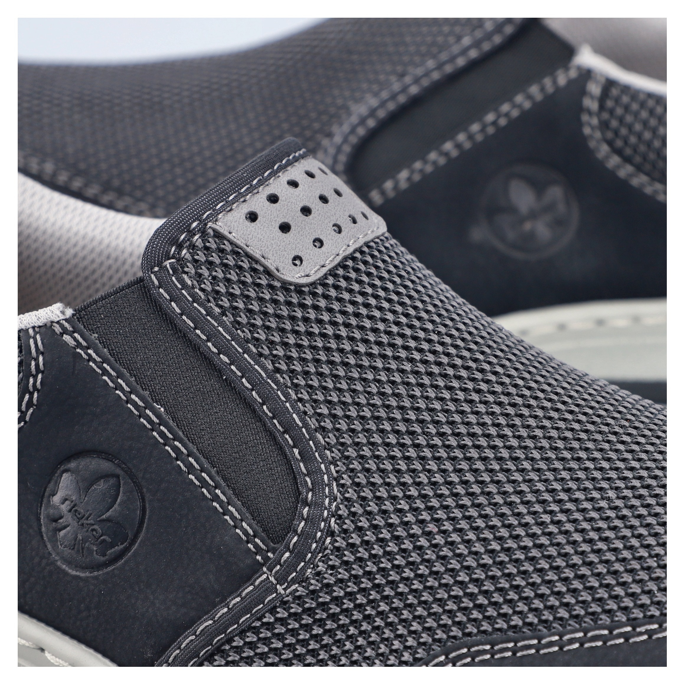 Rieker Slipper  , Slip-on Sneaker, Schlupfschuh, Halbschuh, Freizeitschuh mit Stretch