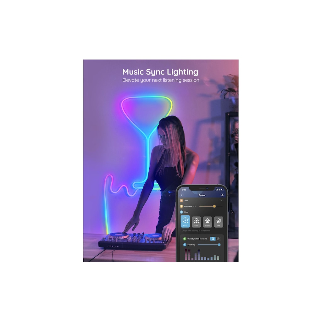 LED-Streifen »Govee Neon, 3 m, RGBIC«