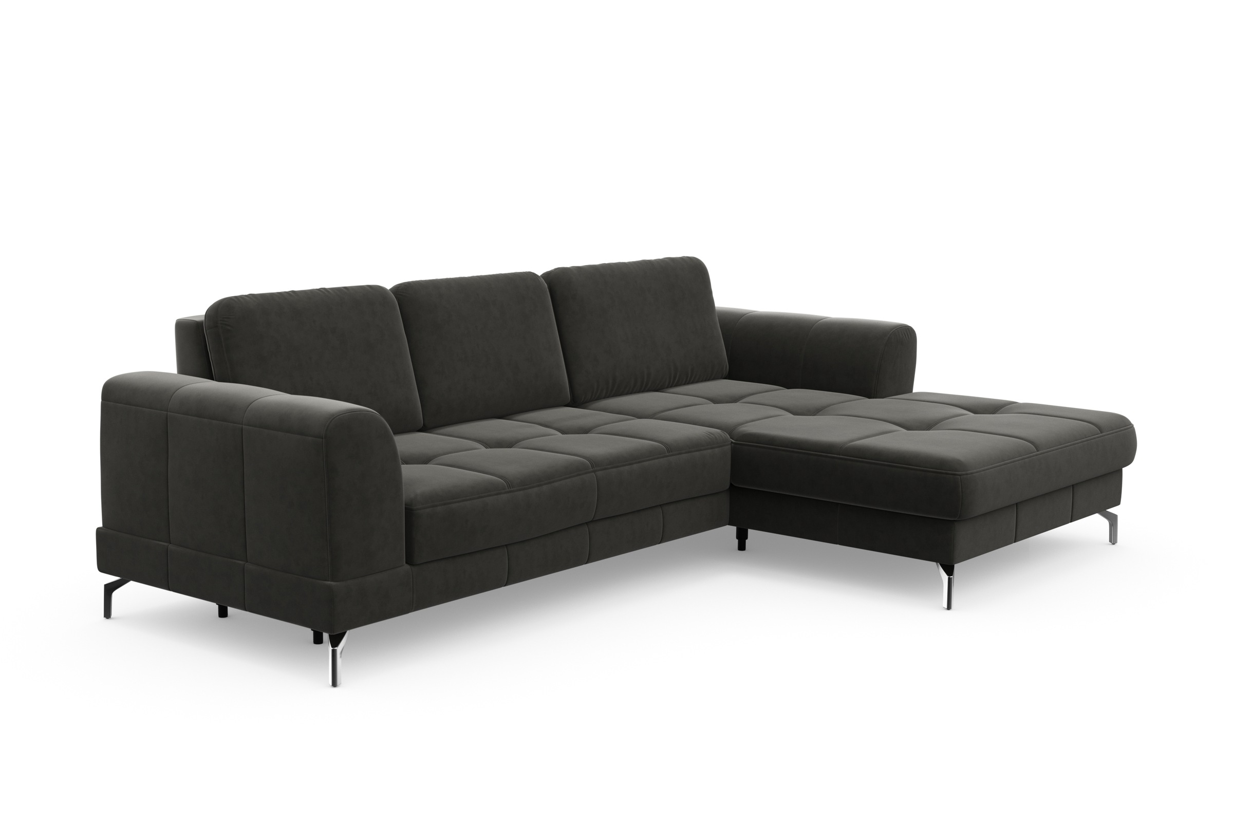 sit&more Ecksofa »Bendigo L-Form«, inklusive Sitztiefenverstellung, Bodenfreiheit 12 cm, in 2 Fussfarben
