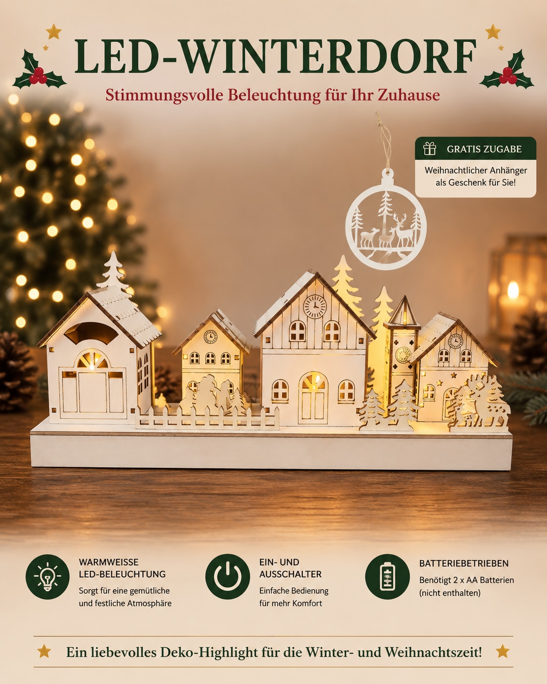 GOODproduct Village de Noël »Weihnachtsszene«