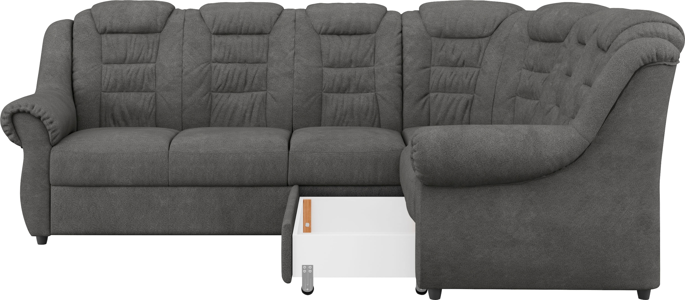 Home affaire Ecksofa »Boston L-Form«, mit hoher Rückenlehne, wahlweise mit Bettfunktion & Stauraum