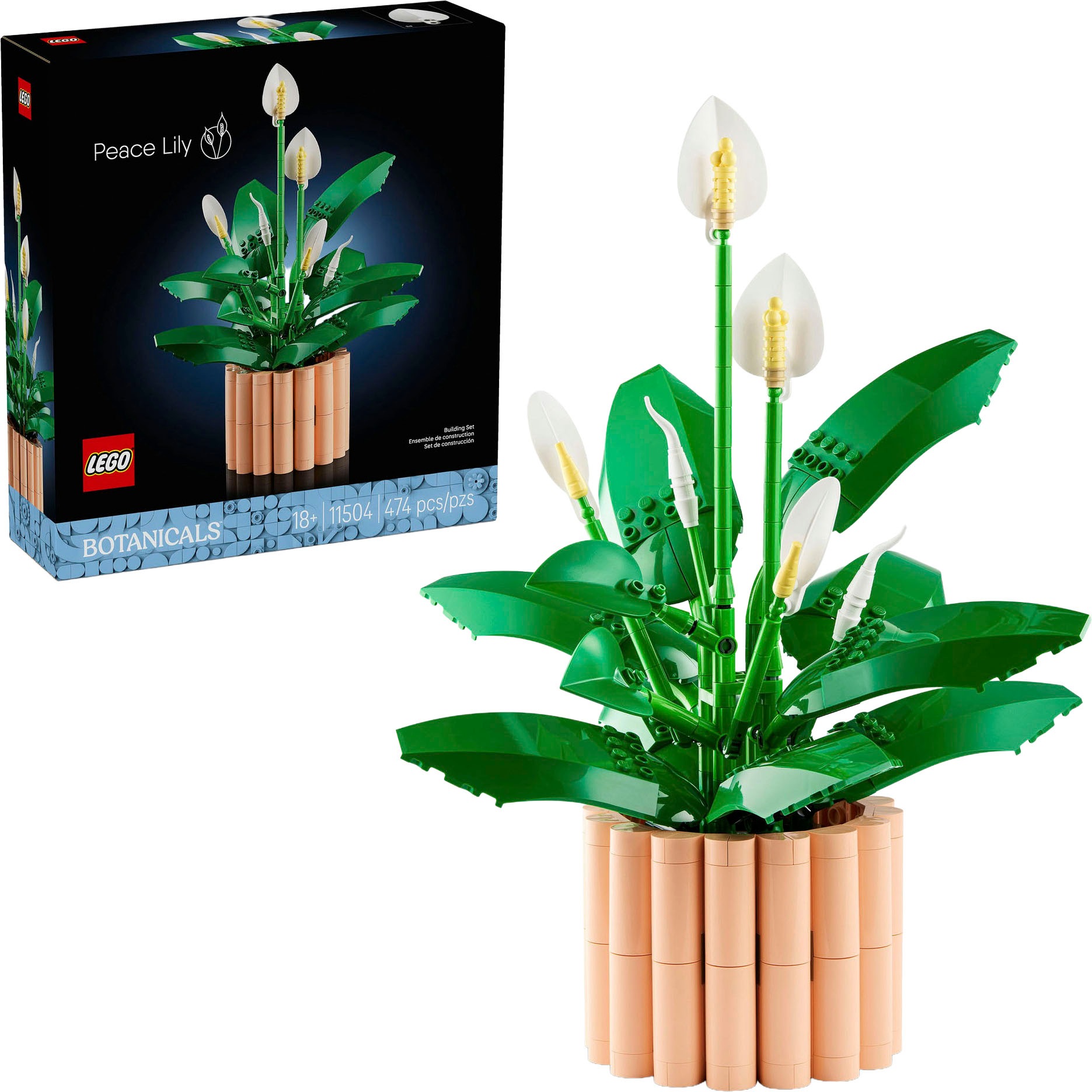 Image of LEGO Konstruktionsspielsteine "Friedenslilie (11504), LEGO Botanicals" Made in Europe