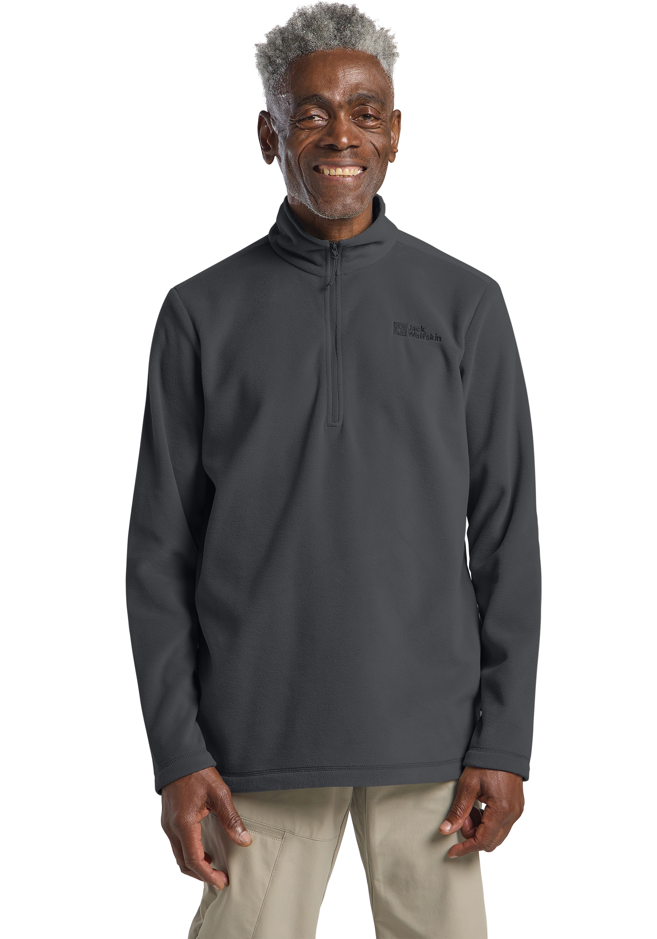 Image of Jack Wolfskin Fleecepullover "TAUNUS HZ M", für Wandern und Trekking, mit Stehkragen, mit halbem Reissverschluss