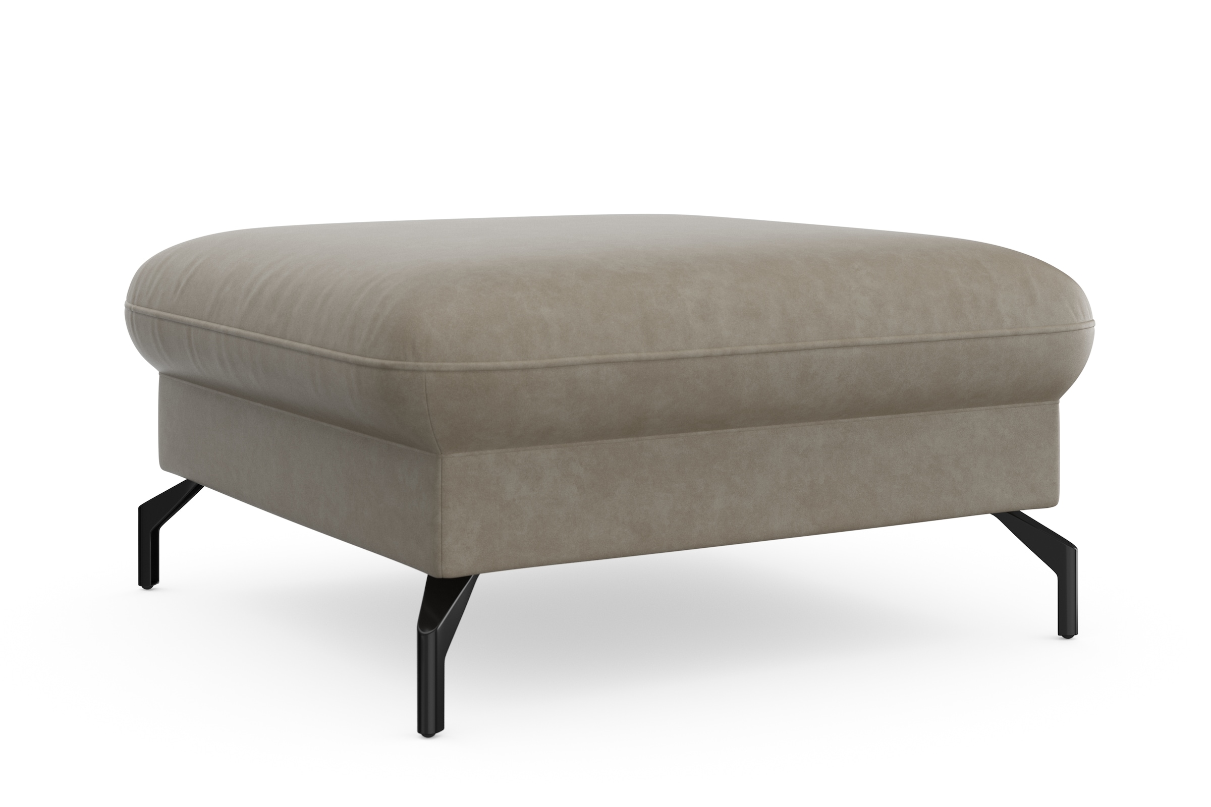 sit&more Hocker »Fashion« inklusive Federkern, mit hochwertigen, schwarzen Metallfüssen