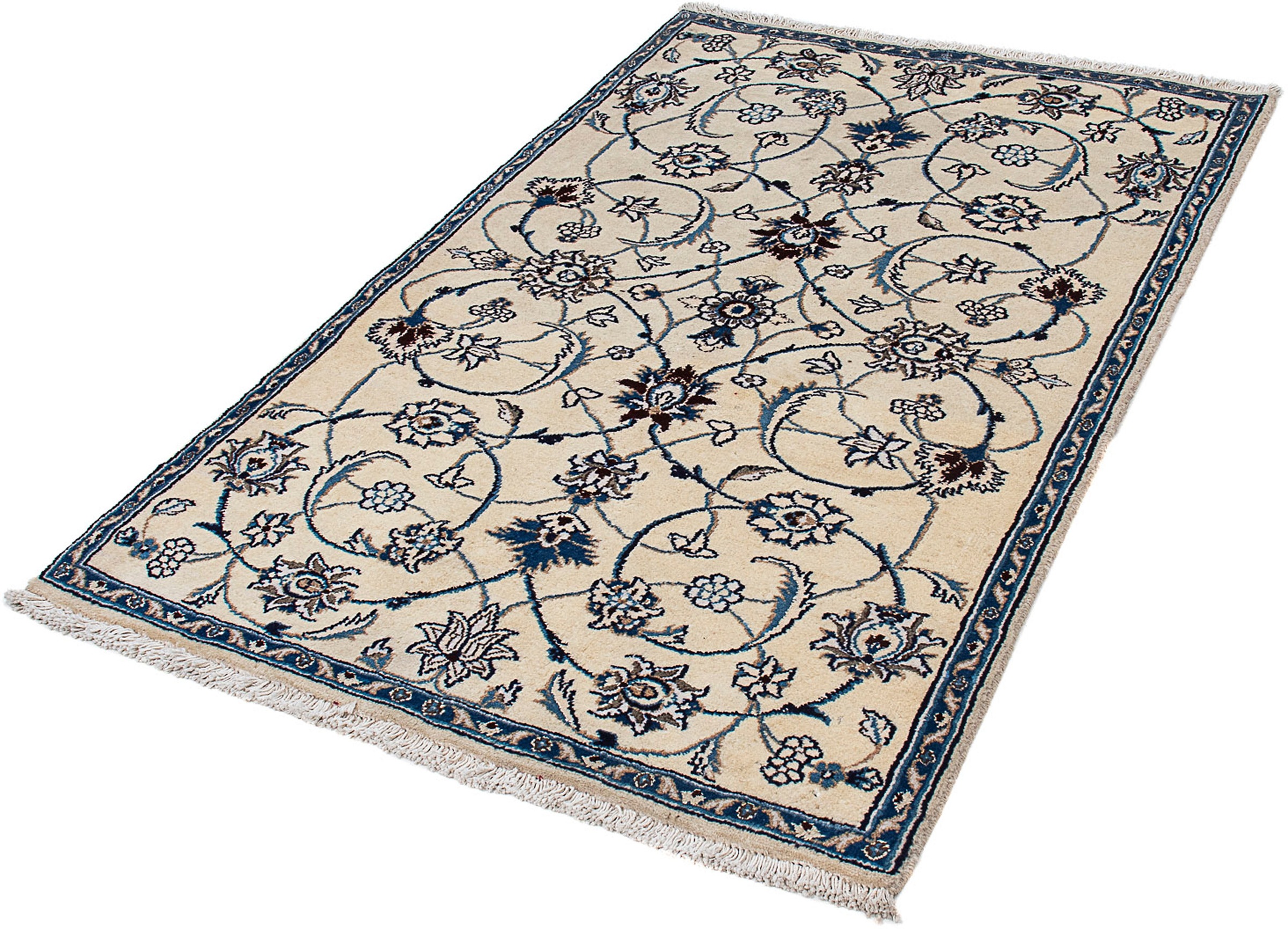 Image of morgenland Orientteppich »Perser - Nain - 154 x 98 cm - beige«, rechteckig, 10 mm Höhe, Wohnzimmer, Handgeknüpft, Einzelstück mit Zertifikat bei Ackermann Versand Schweiz