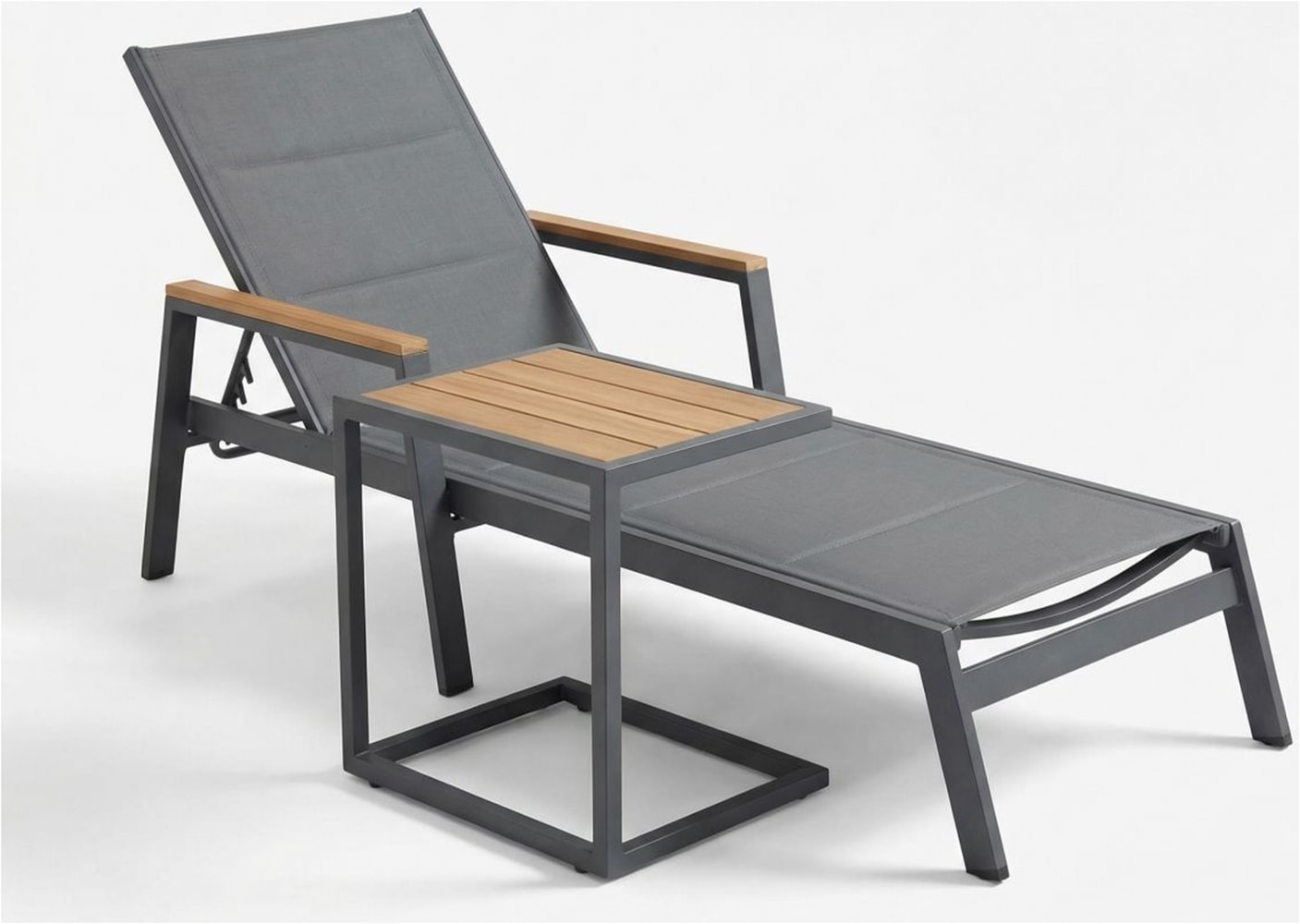 Ambiente Haus Fauteuil salon de jardin »Premium Alumiium Gartenliege« 1 cuis tlg.