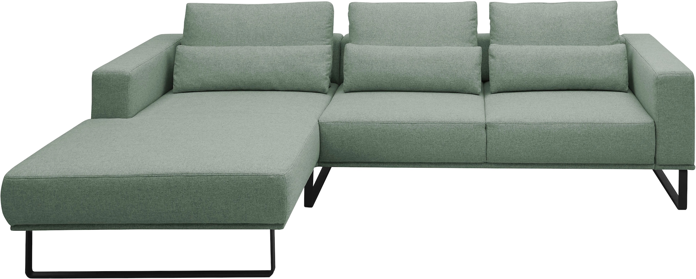 Image of Musterring Ecksofa "JustB PM100" Modernes Design mit schwarzen Metallkufen und 292 cm Breite - 6 Farben