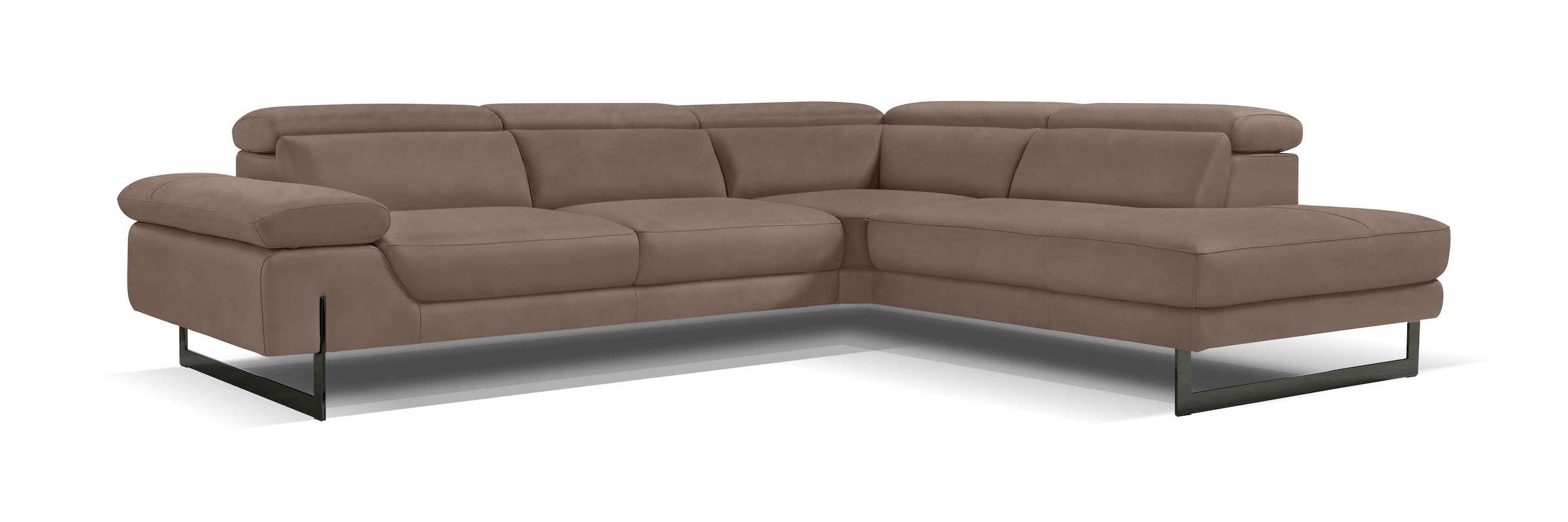 Egoitaliano Ecksofa »Queenie, extravagantes Sofa mit erstklassigem Sitzkomfort«, mit verstellbarer Armlehne und Kopfteilen für Wohlfühlkomfort