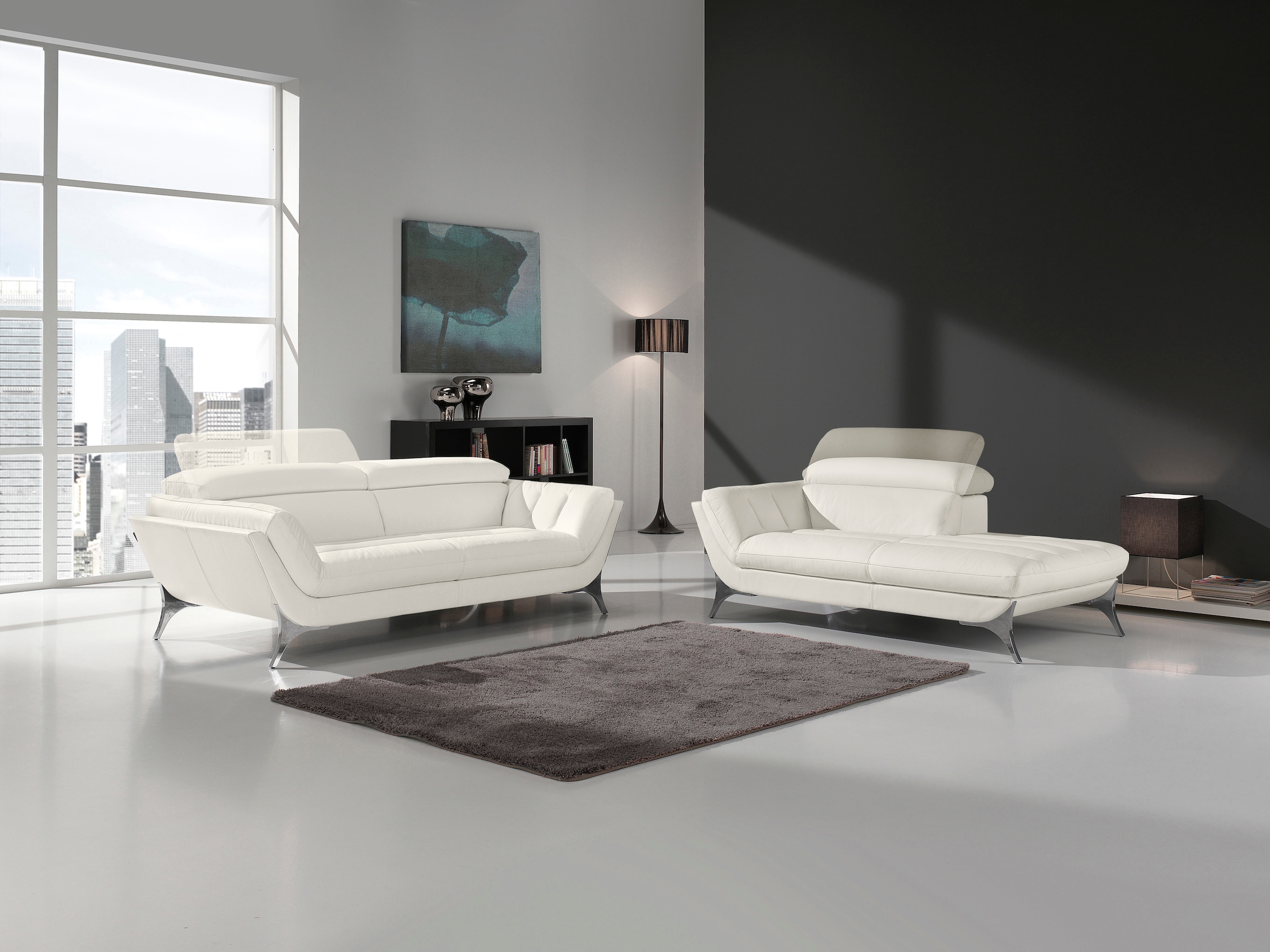 Leder günstig Sofa (Set), bestehend Bezug aus Recamiere, und kaufen Egoitaliano »Sueli«, Kopfteilverstellung, Polstergarnitur