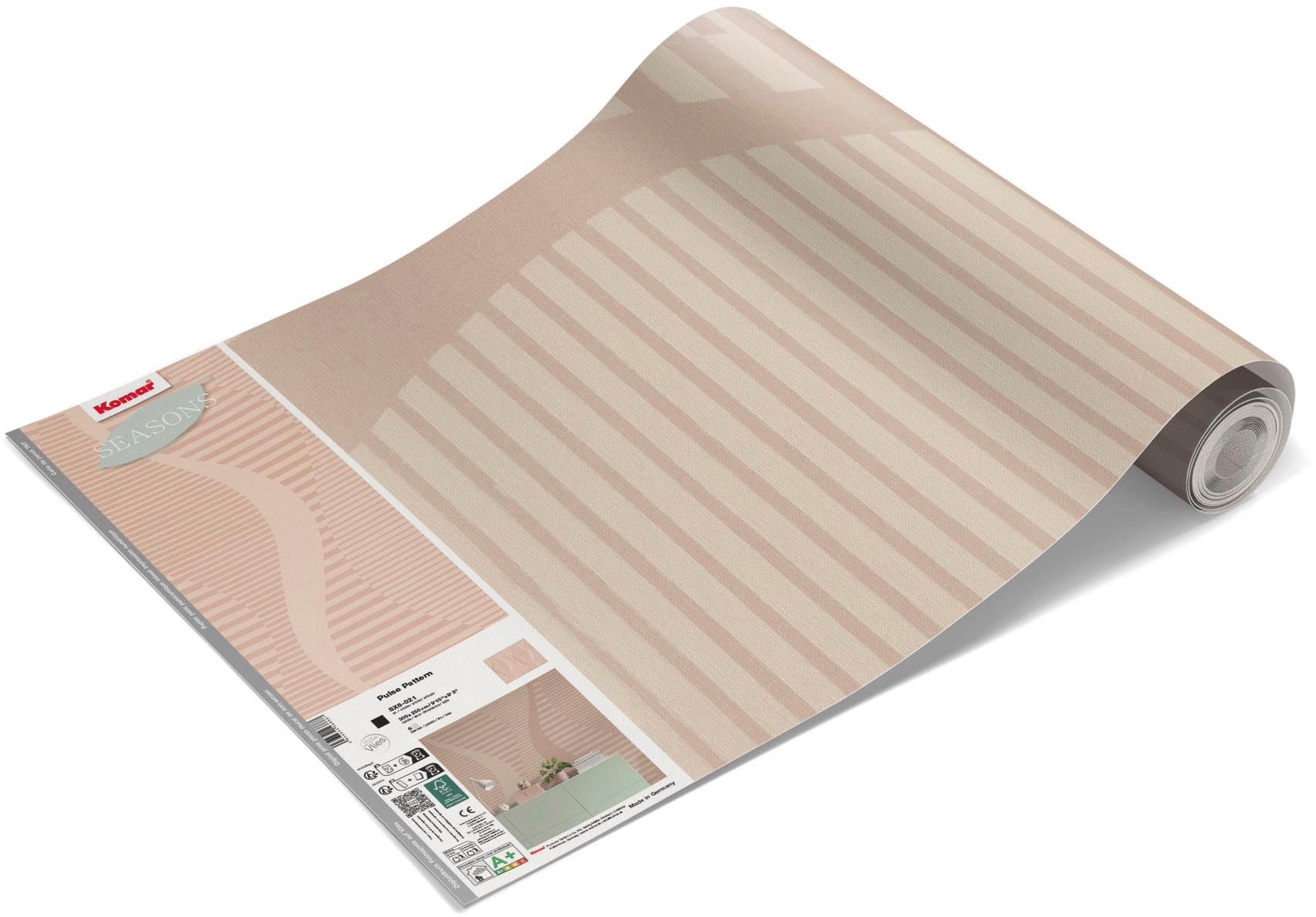 Komar Fototapete »Vlies Fototapete - Pulse Pattern - Grösse 300 x 250 cm« Motiv | bedruckt glatt