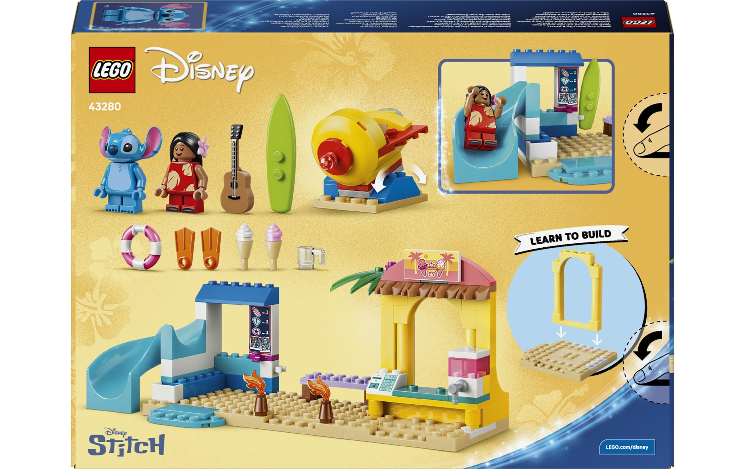 LEGO® Konstruktionsspielsteine »Spass am Strand mit Lilo und Stitch (43280), LEGO Disney Classic« Made in Europe