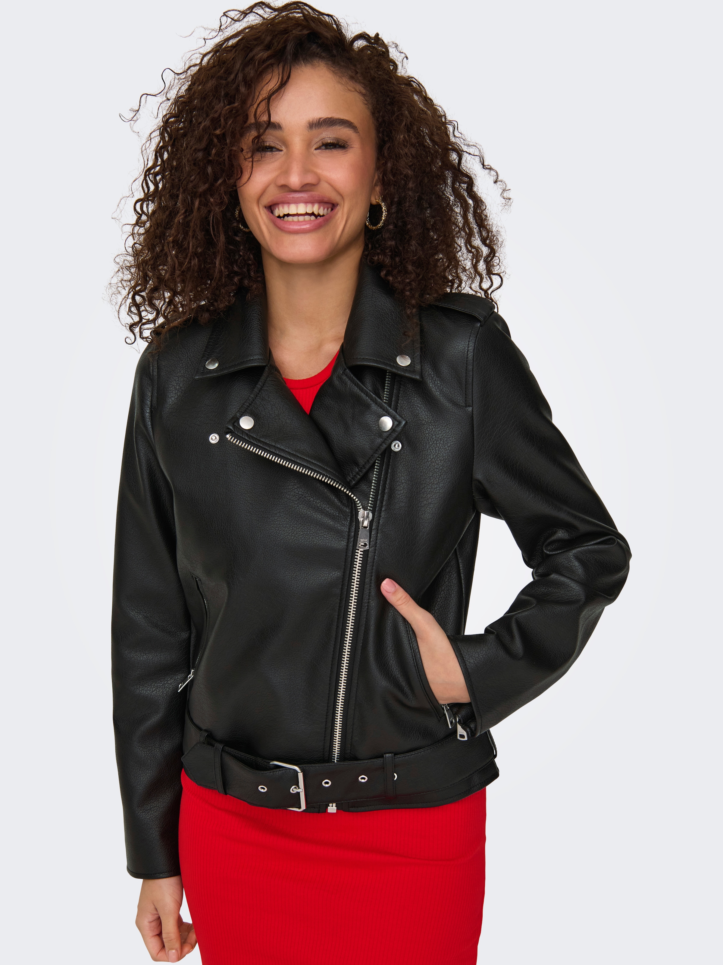 Image of ONLY Lederimitatjacke "ONLMILLE FAUX LEATHER BIKER JACKET OTW"