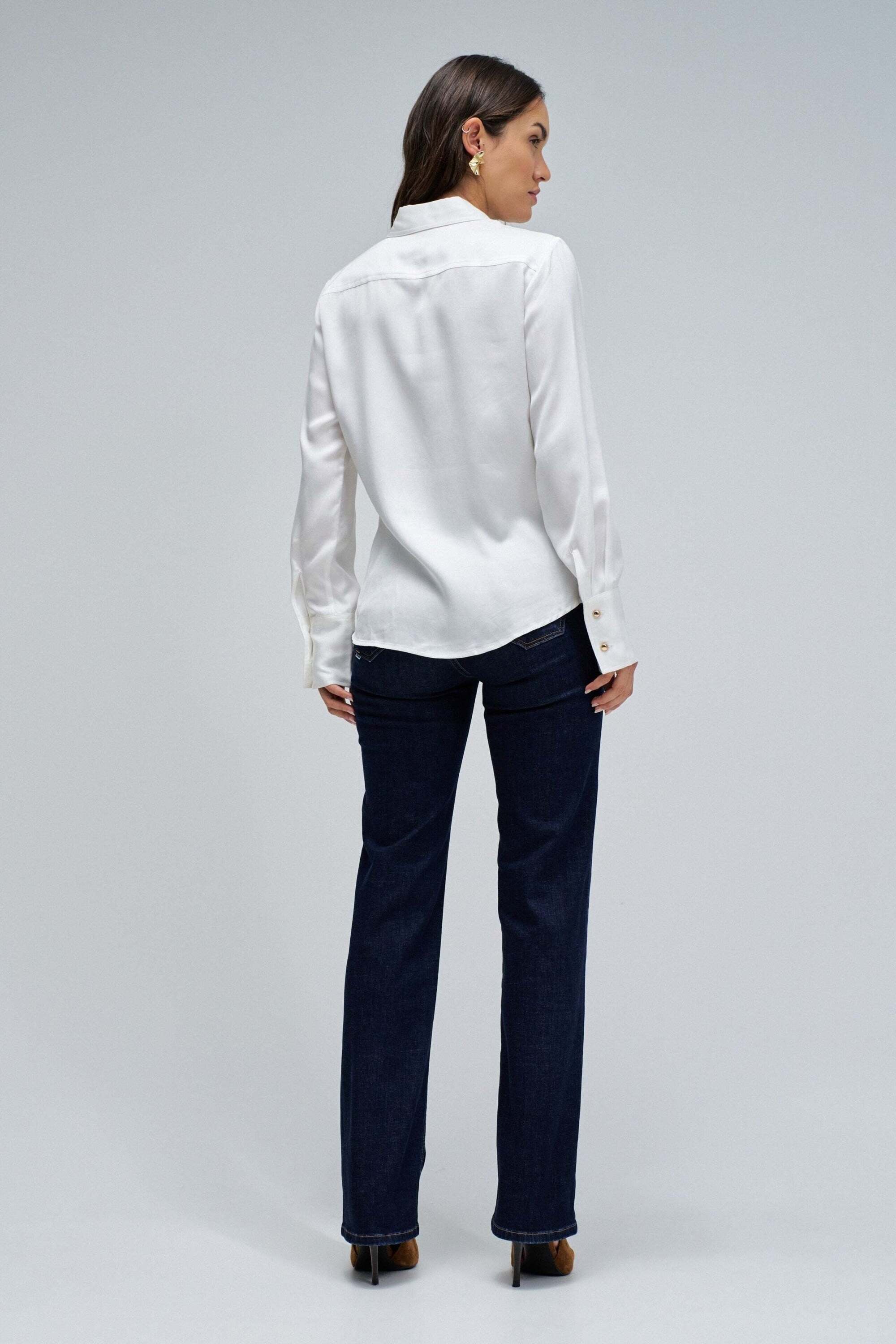 Salsa Langarmbluse »Salsa Jeans Langarmbluse Basic Shirt W/ Gold Buttons«