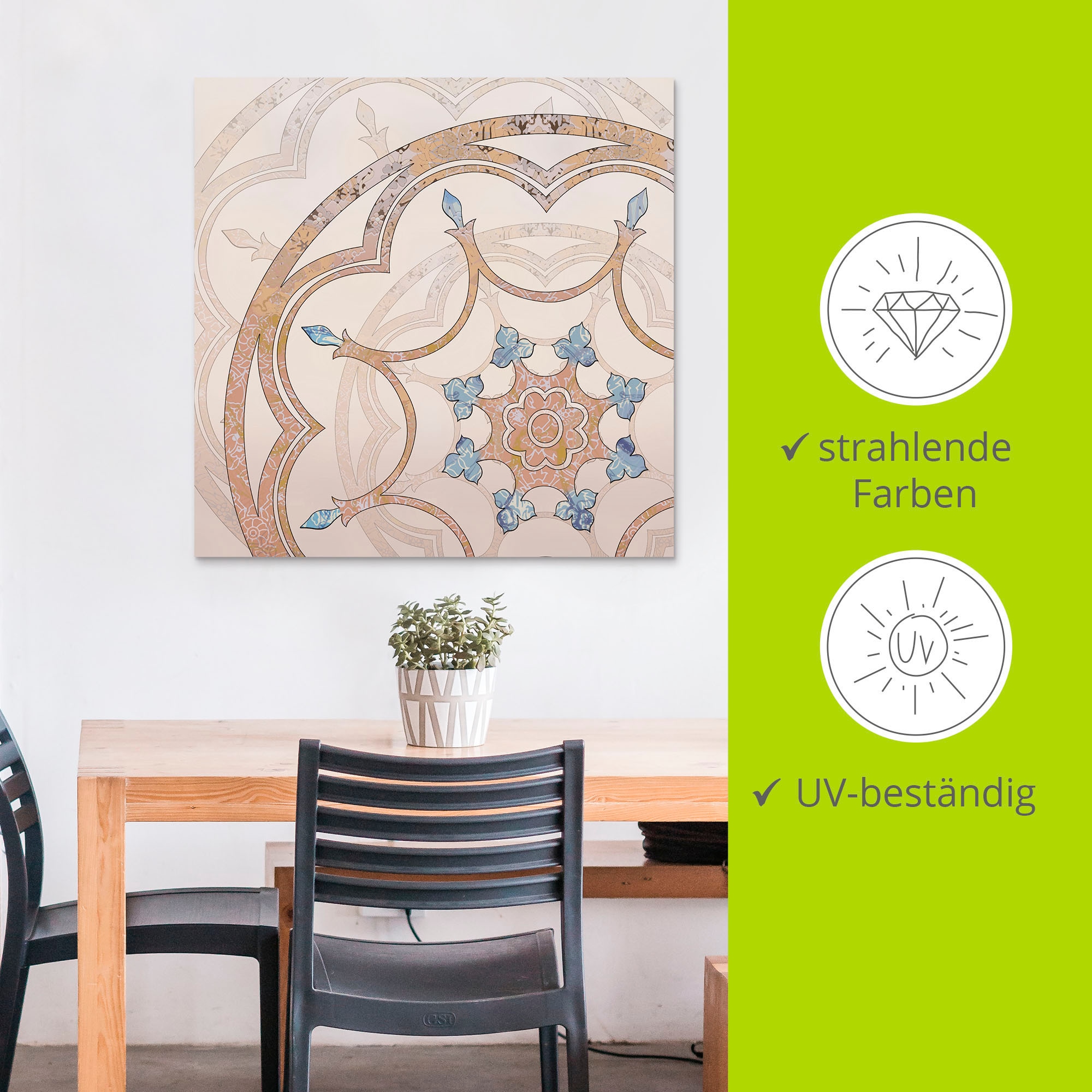Artland Wandbild »Boho Mandala«, Muster, (1 St.), als Alubild, Outdoorbild, Leinwandbild, Poster in verschied. Grössen