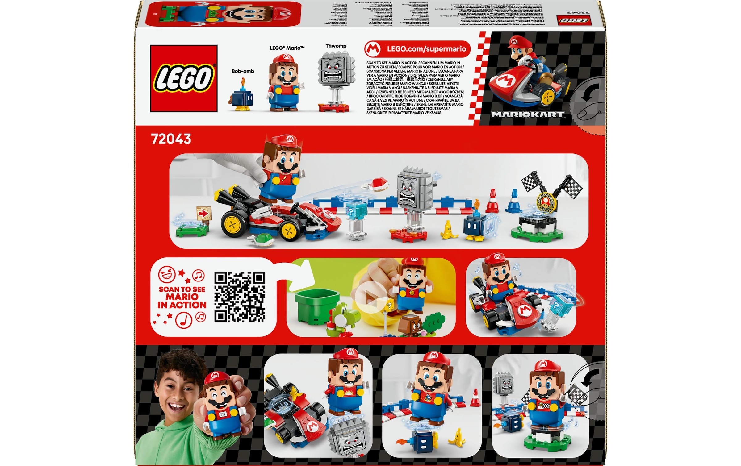 LEGO® Spielbausteine »LEGO® Super Mario Interaktiver LEGO und Standard-Kart 72043«