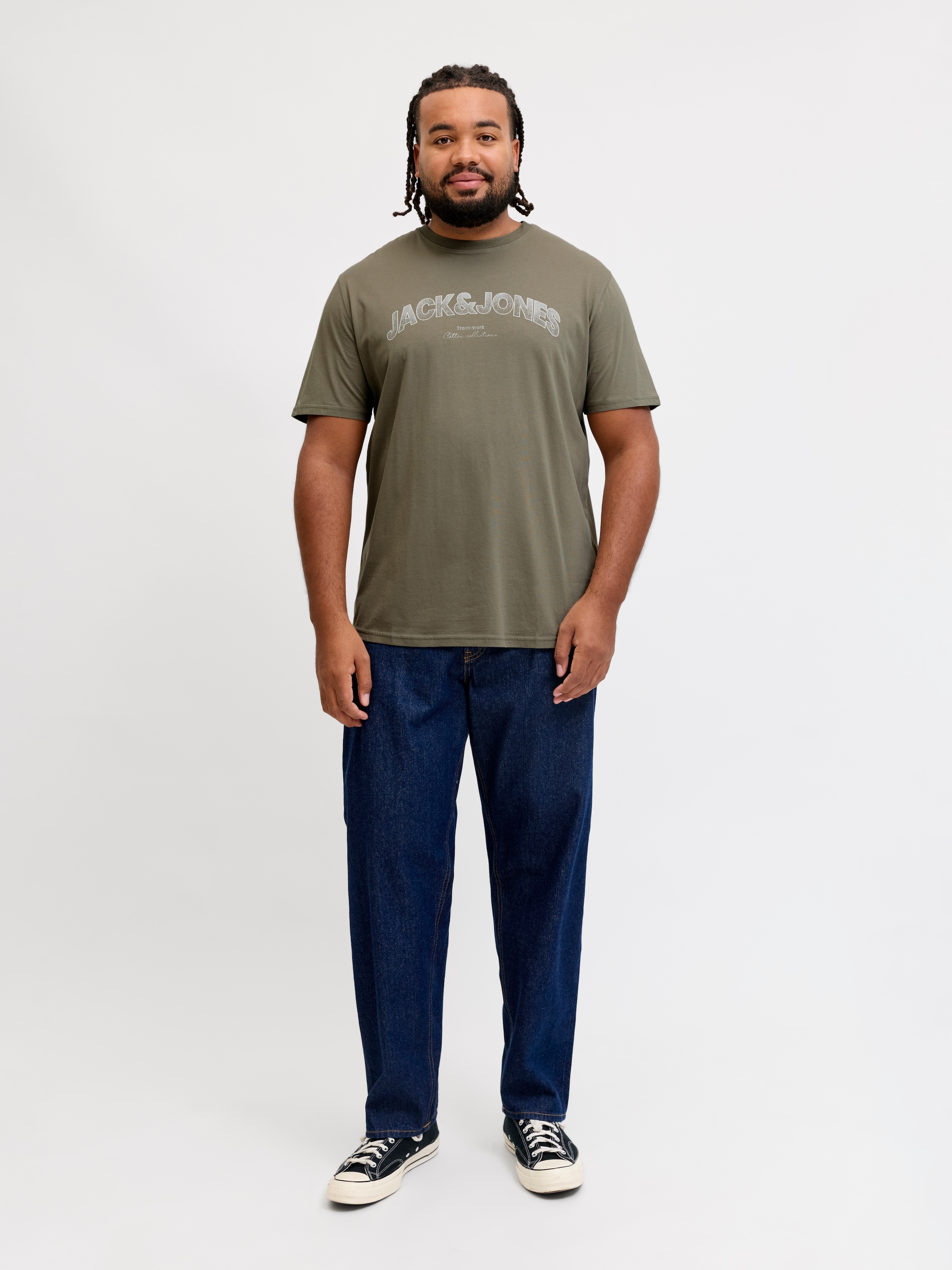 Jack & Jones PlusSize Shirt à col rond »JJAVERY TEE SS CREW NECK PLS« Coton, coupe normale
