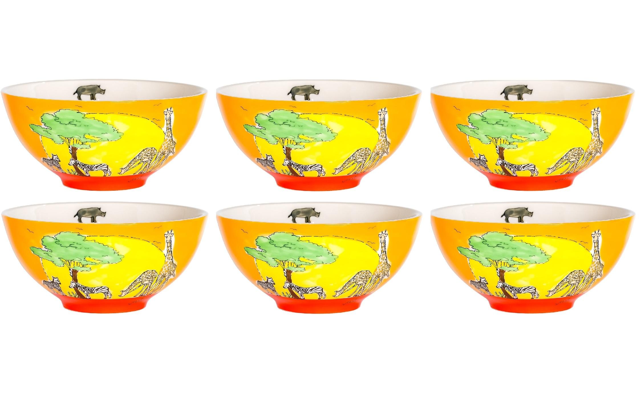 Image of Mila Schale »Afrika 6 Stück, Orange«, aus Keramik bei Ackermann Versand Schweiz