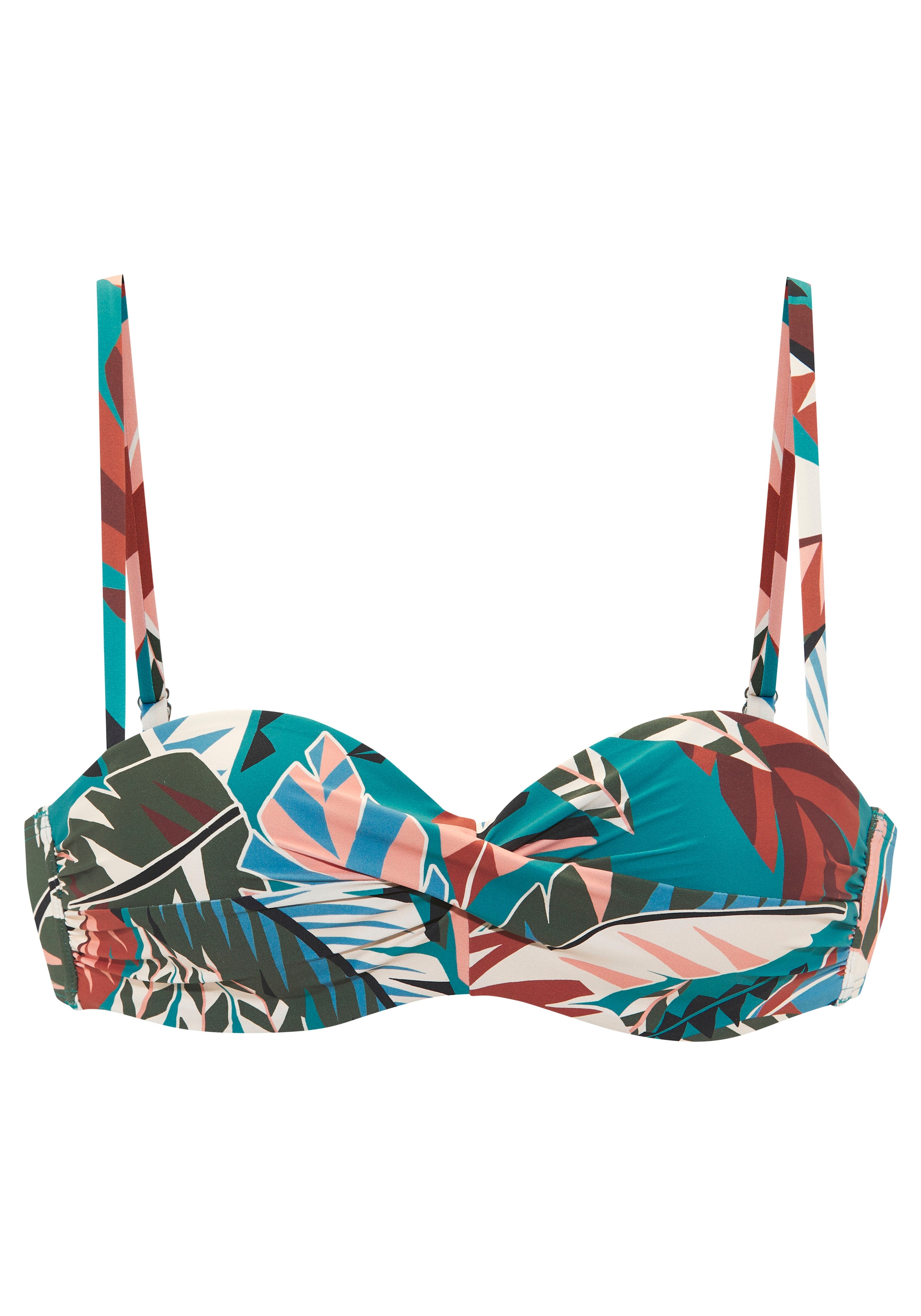Image of Buffalo Bügel-Bandeau-Bikini-Top "Moana" mit modernem Allover-Print
