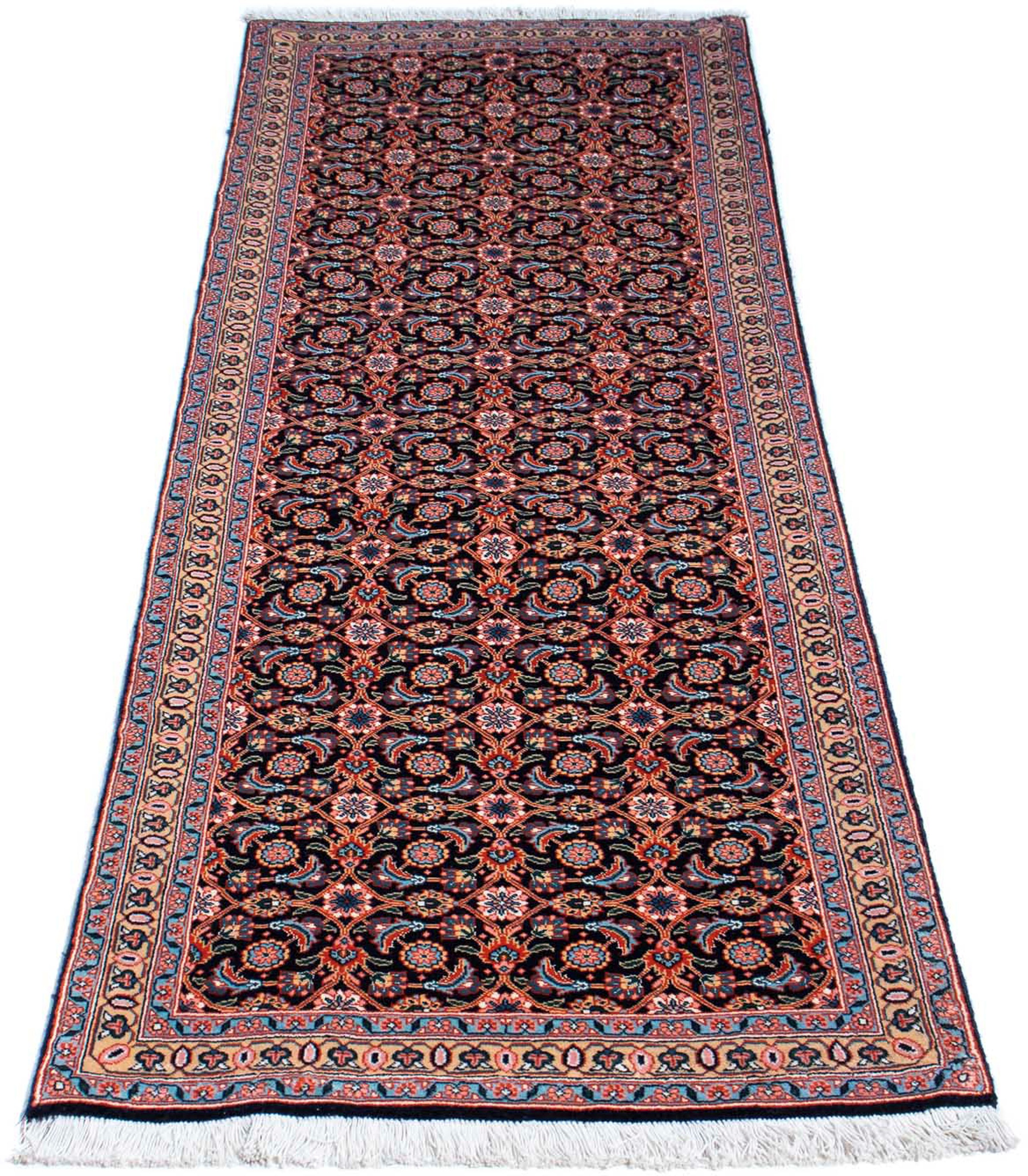 Image of morgenland Orientteppich »Perser - Täbriz - 202 x 67 cm - dunkelblau«, rechteckig, 10 mm Höhe, Wohnzimmer, Handgeknüpft, Einzelstück mit Zertifikat bei Ackermann Versand Schweiz