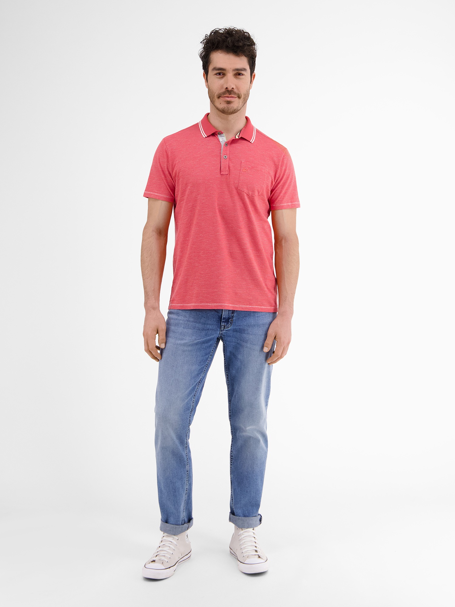 LERROS Poloshirt »LERROS Poloshirt mit Finelinerstreifen«