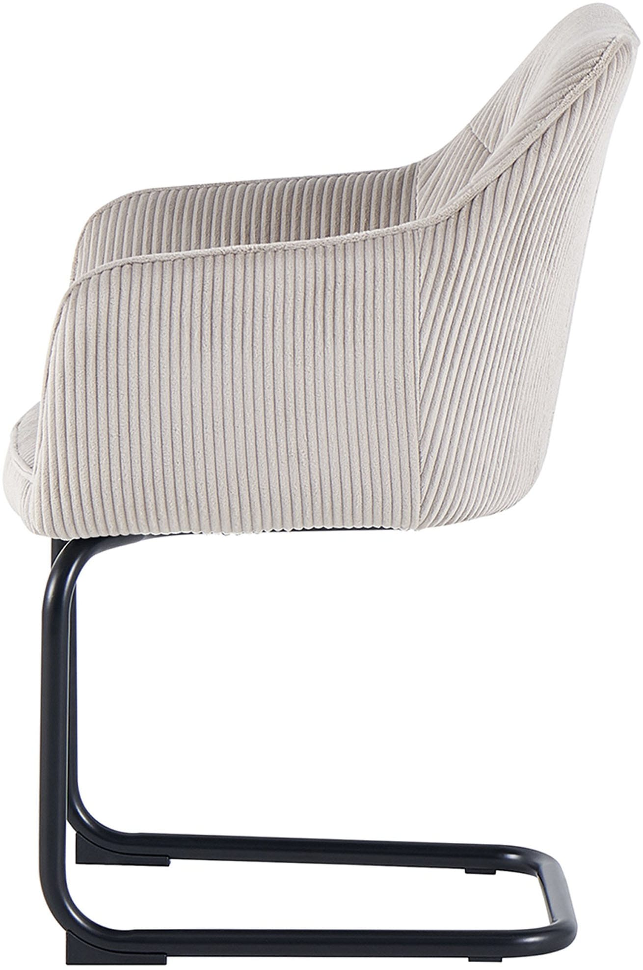 byLIVING Chaise cantilever »ELBA« (Ensemble) 2 cuisGrob-Cord, 110 kg, 180° drehbar Rückholfunktion, Schwingstuhlgestell