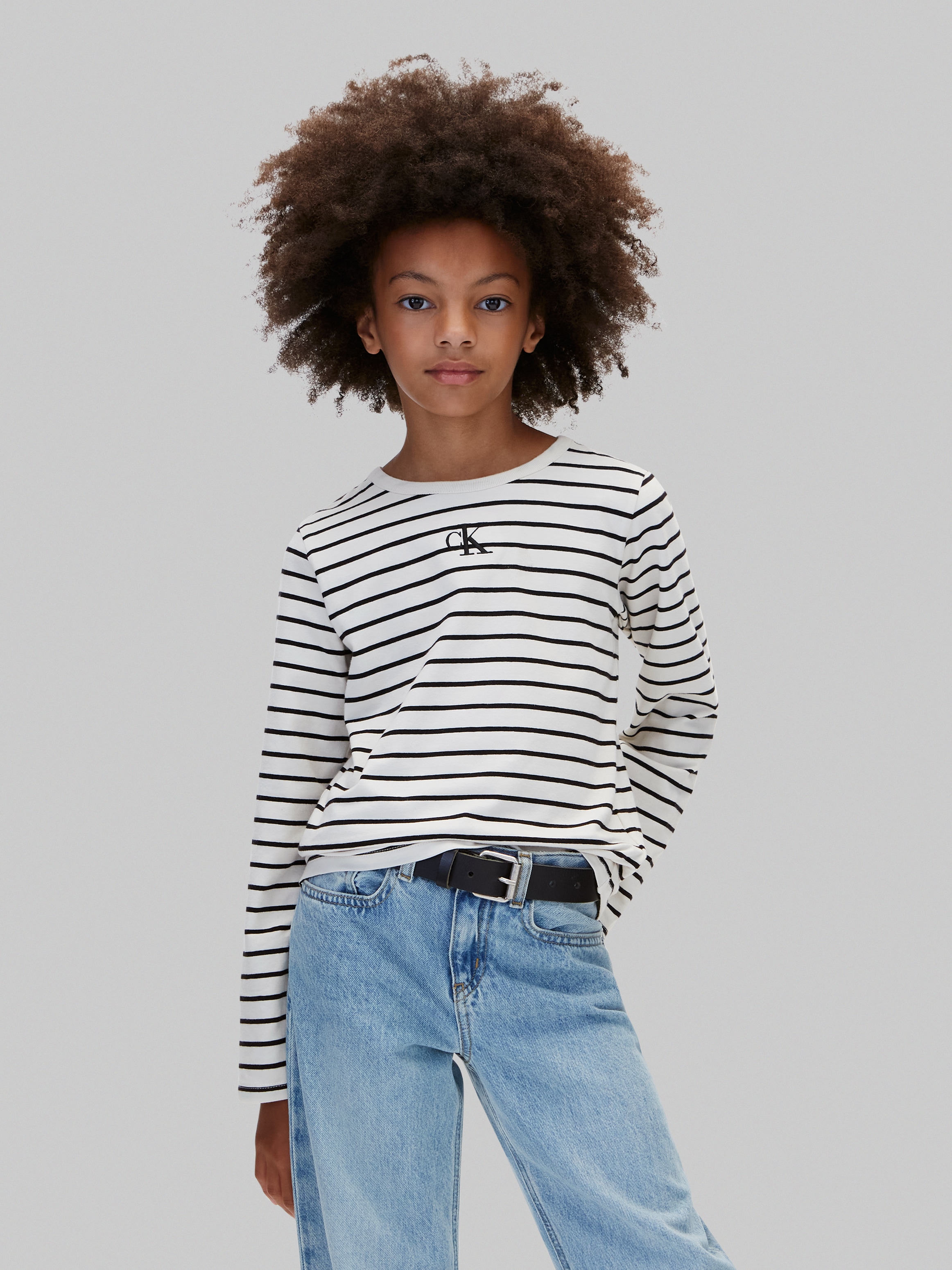 Image of Calvin Klein Langarmshirt "CK STRIPE LS T-SHIRT" Regular fit mit Streifenmuster