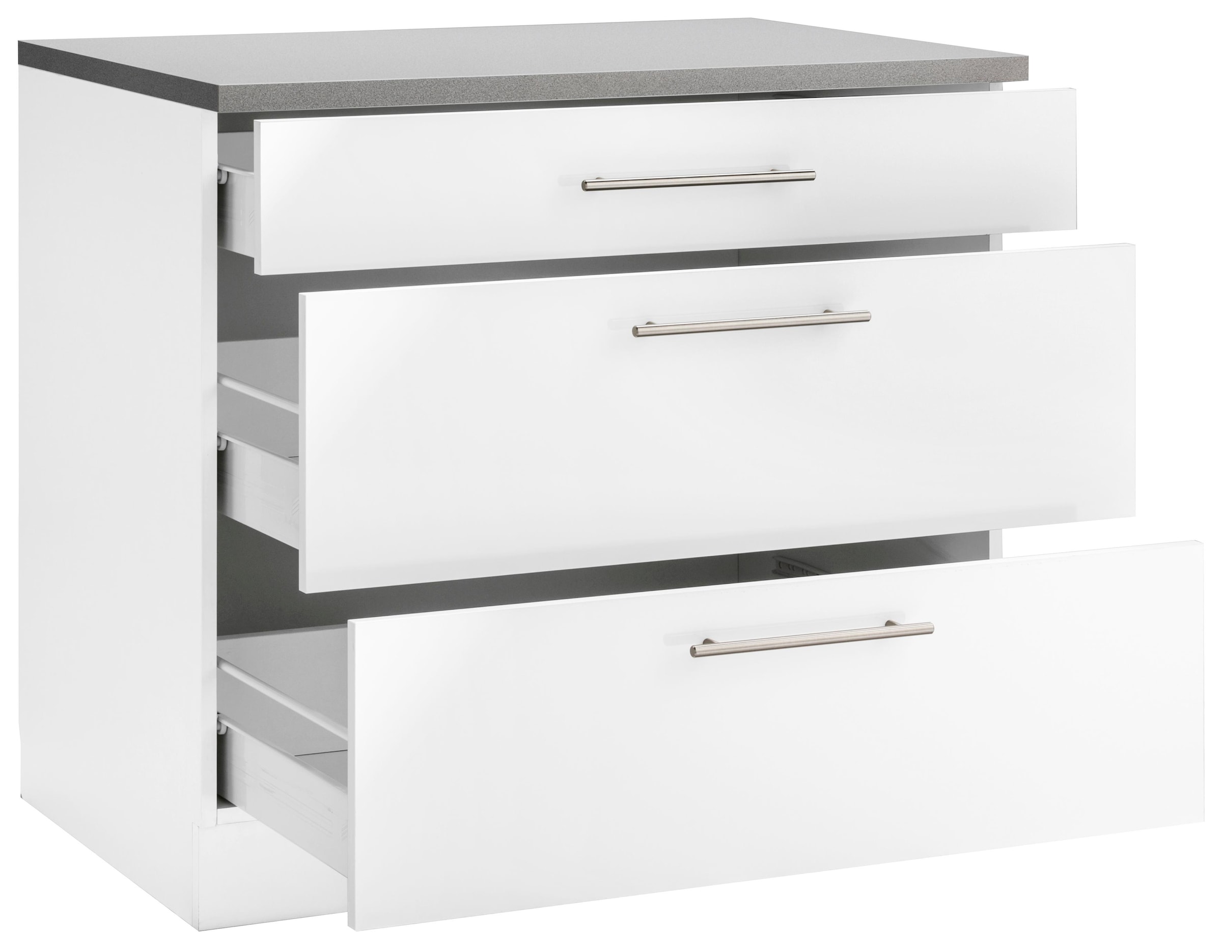 wiho Küchen Unterschrank »Cali« 90 cm breit, mit 2 grossen Auszügen