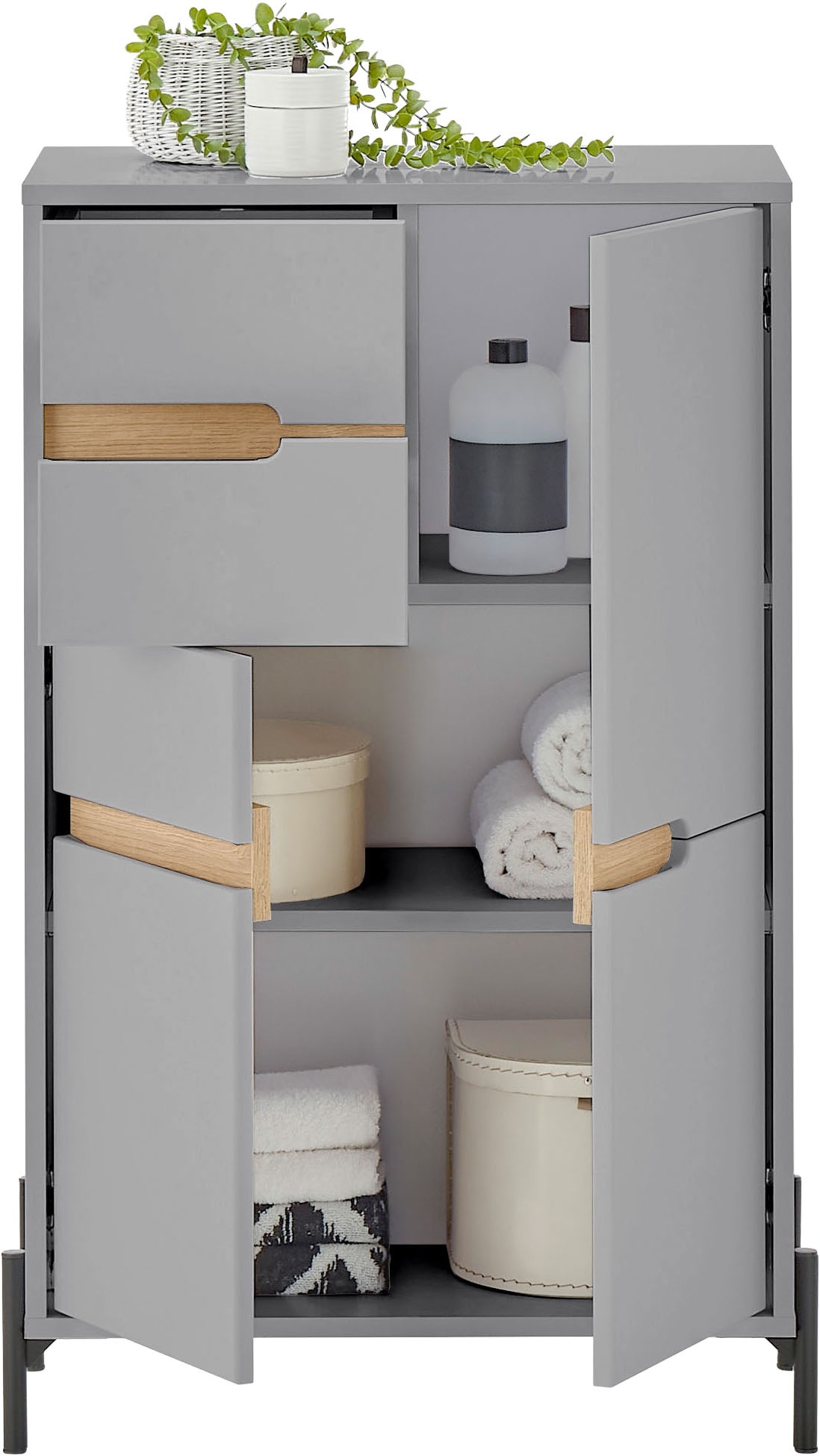 BASIC by Balculina Armoire intermédiaire »Avanto B/H/T 60x100x35 cm« 1 cuis tlg. Largeur 60cm, fermeture douce pour portes, FSC-Mix 70%